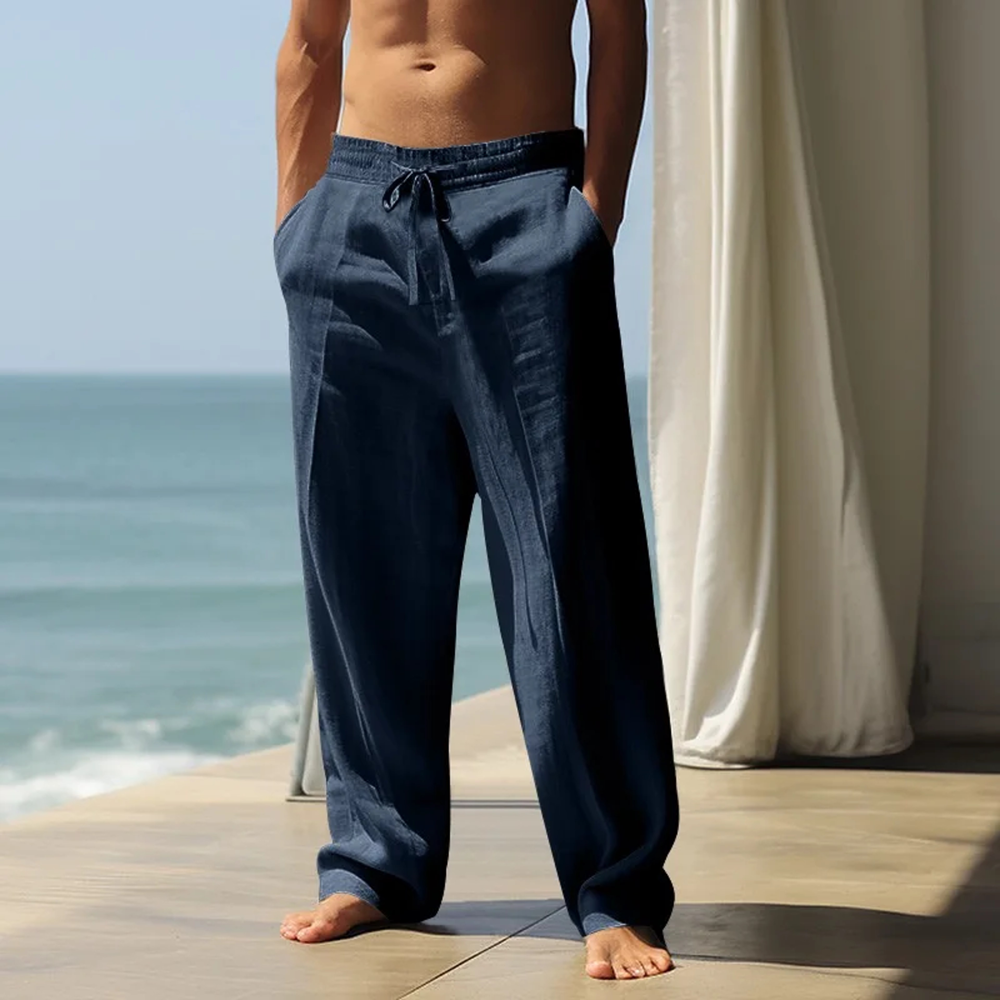 Men's Linen Harem Pants – view 8