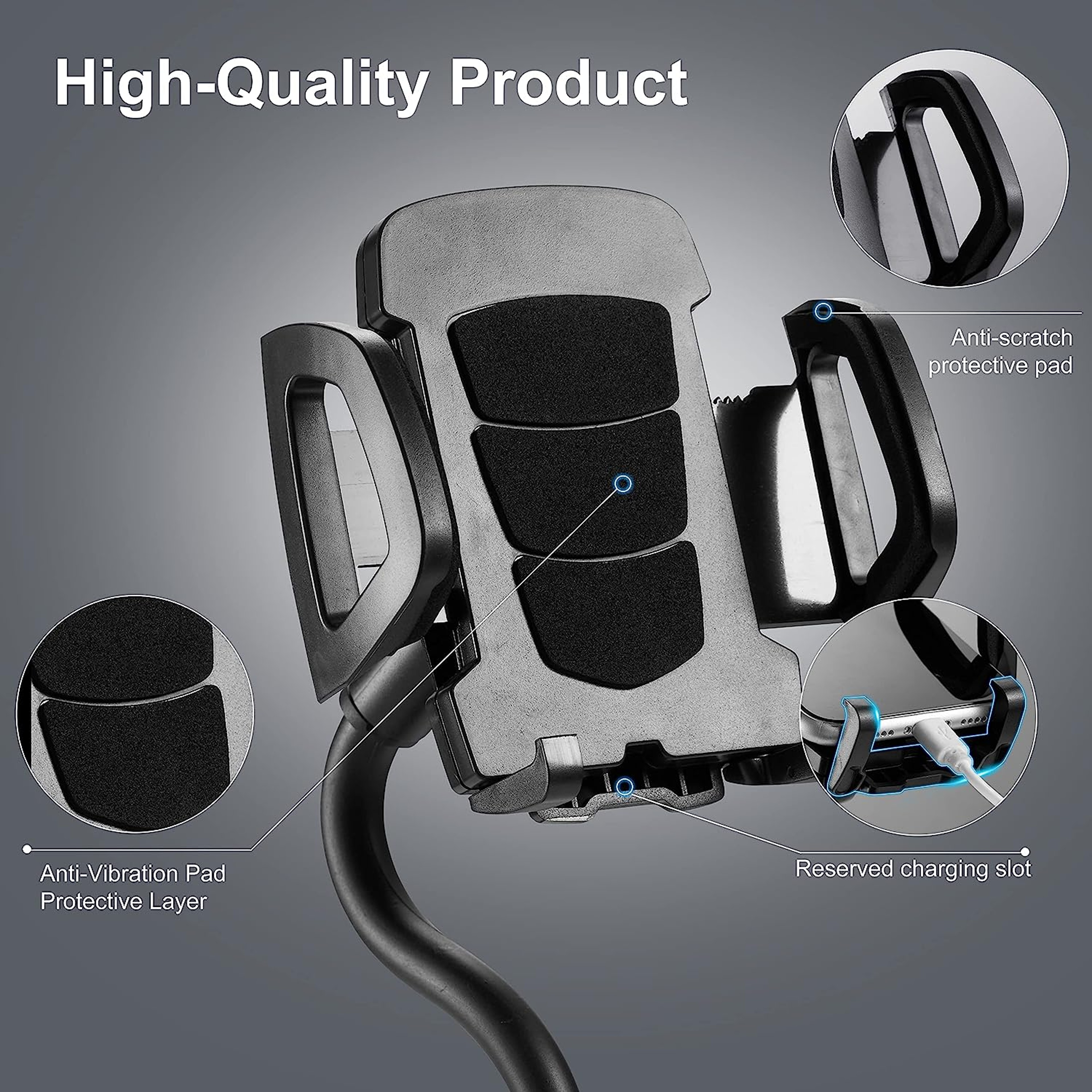 Car Cup Holder Phone Mount, Upgrade Cup Phone Holder for Car, Adjustable Rotation Gooseneck – view 3