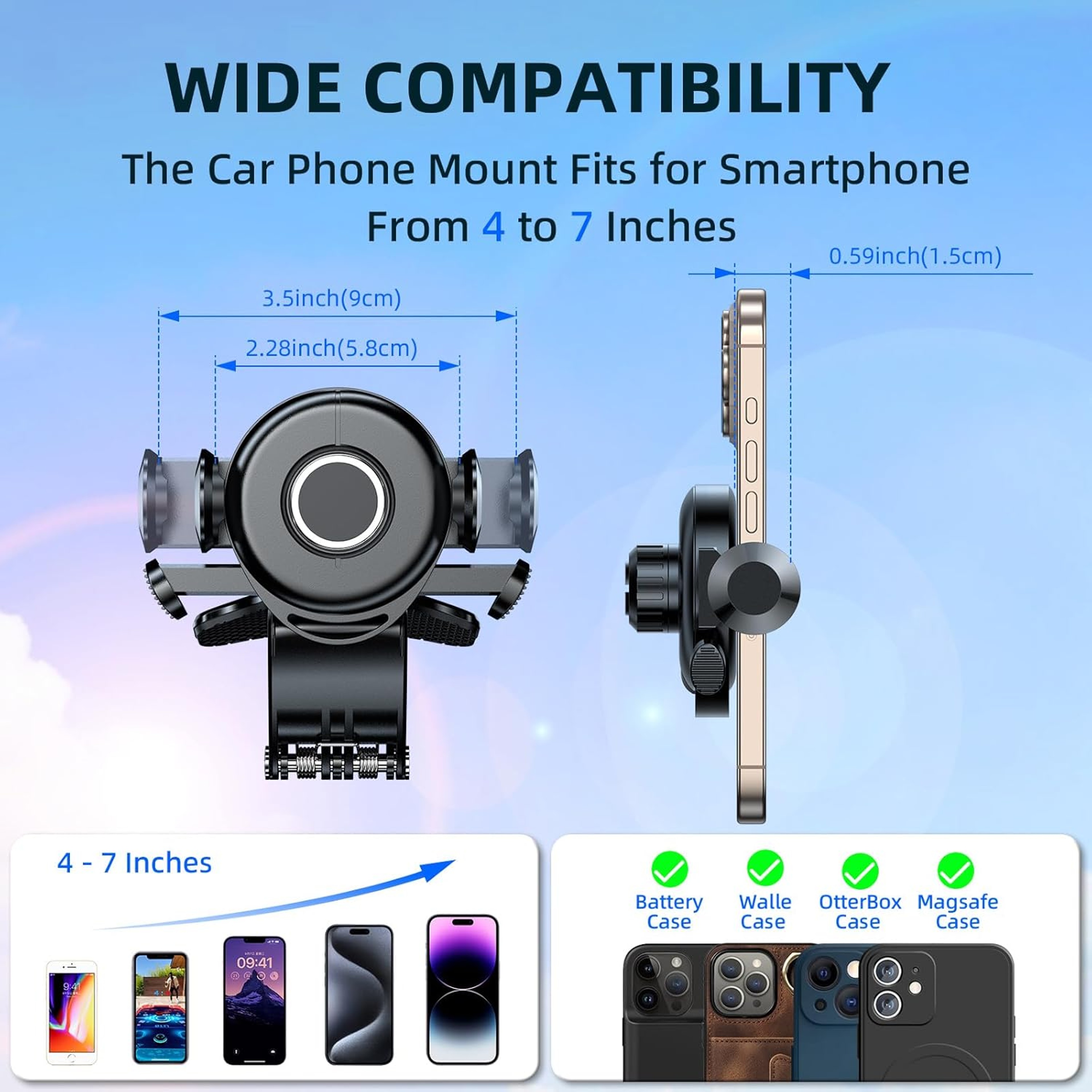 Clip Mount Stand for Car, Dashboard Cell Phone Holder, Convenient and Secure – view 5