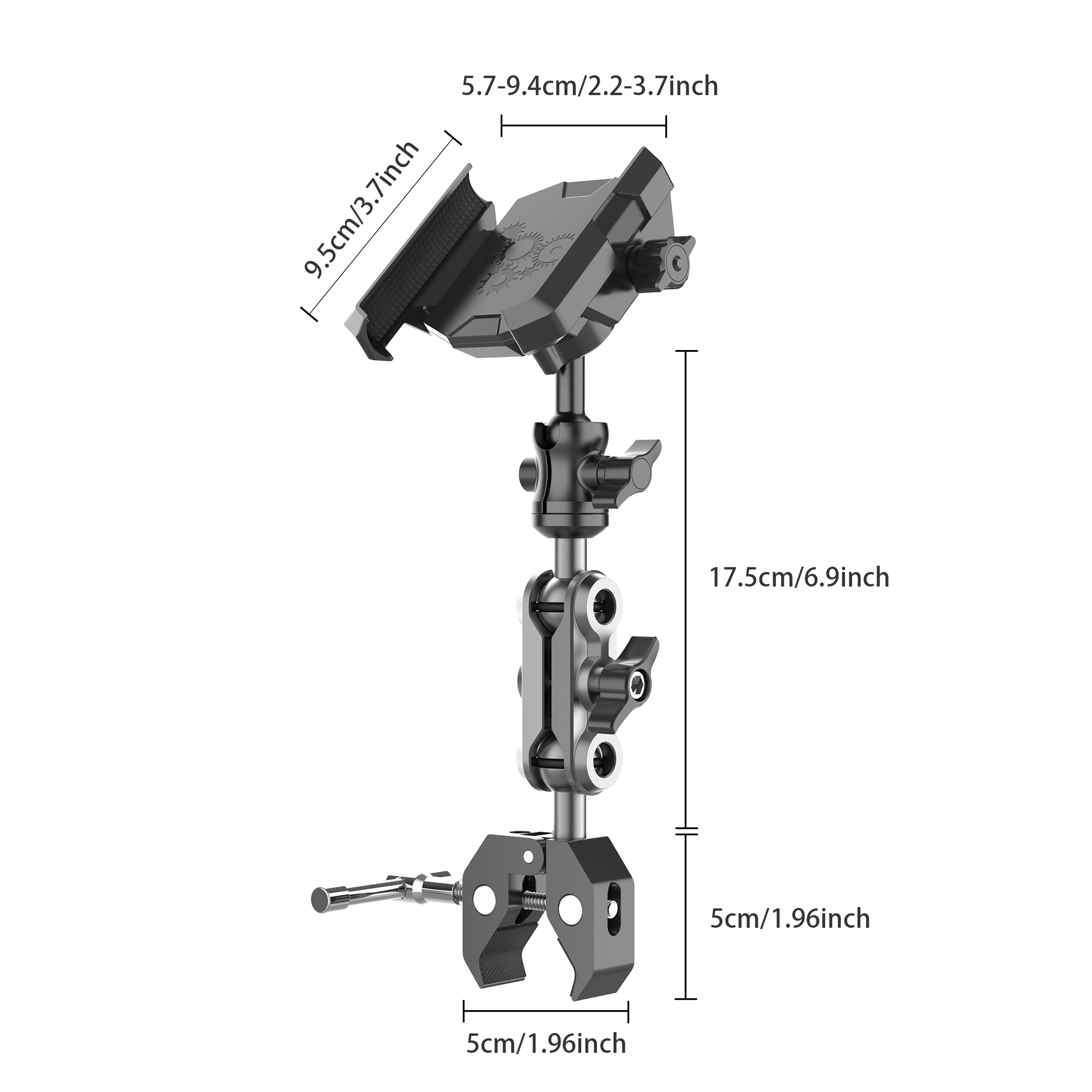 Super Clamp Phone Holder For Treadmill Spin Bike Stroller Wheelchair Golf Cart Music Stand Stationa 3
