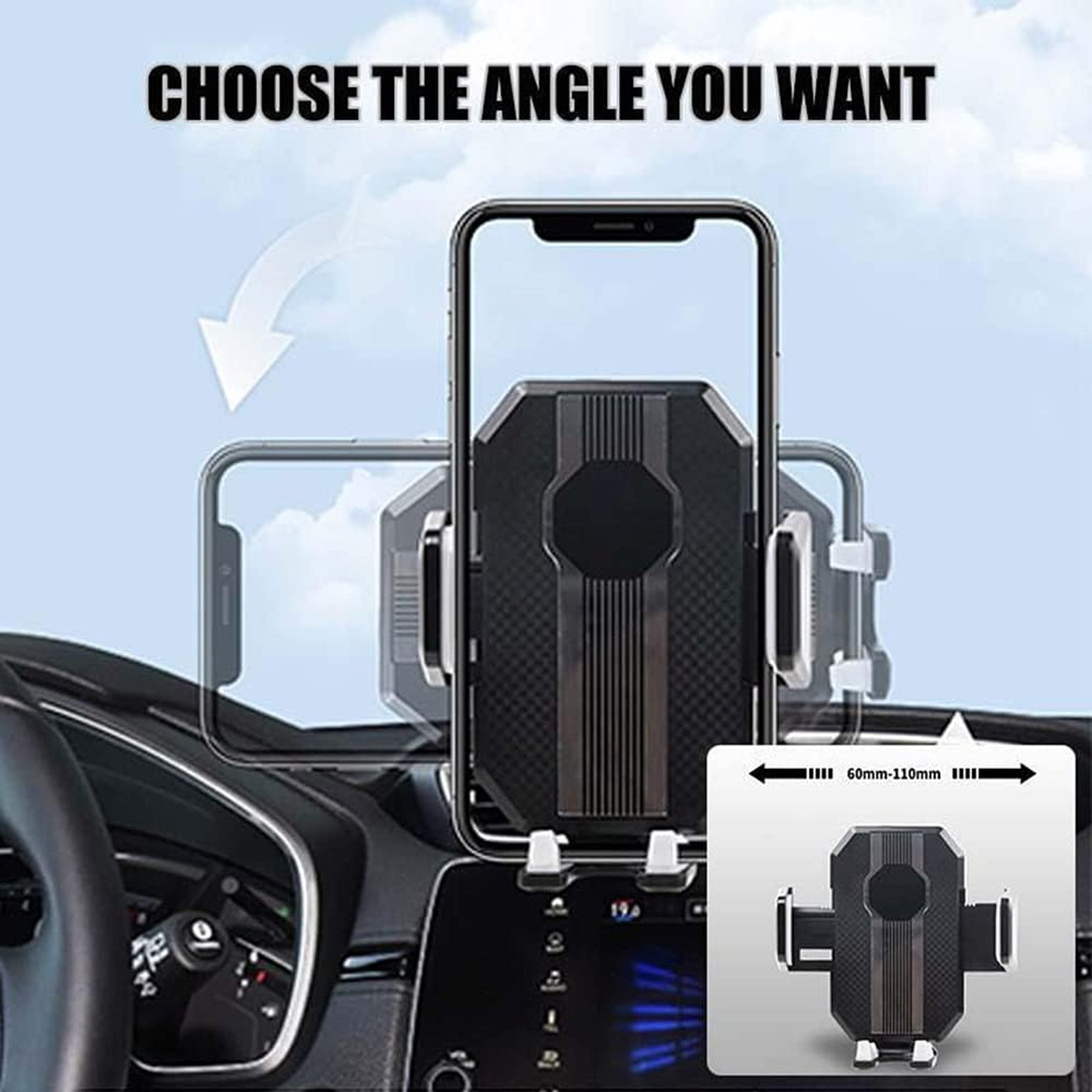 OneButton Popup Universal Dashboard Windshield Phone Holder Strong Suction Cup Cell Phone Stand 4