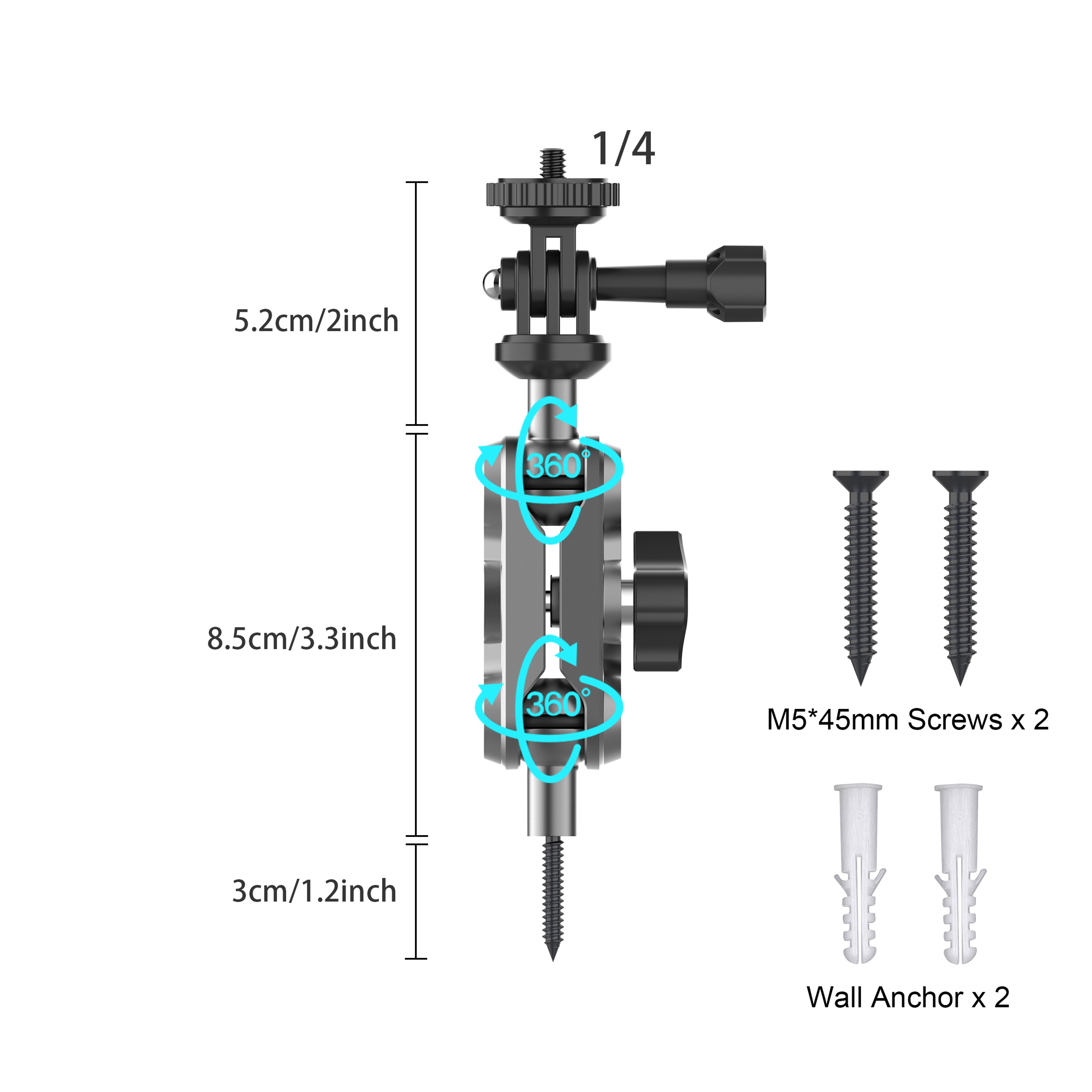 Adjustable Holder For Trail Cameras Mounting Bracket With Threaded Insert Outdoor Hunting Gear Acce 1
