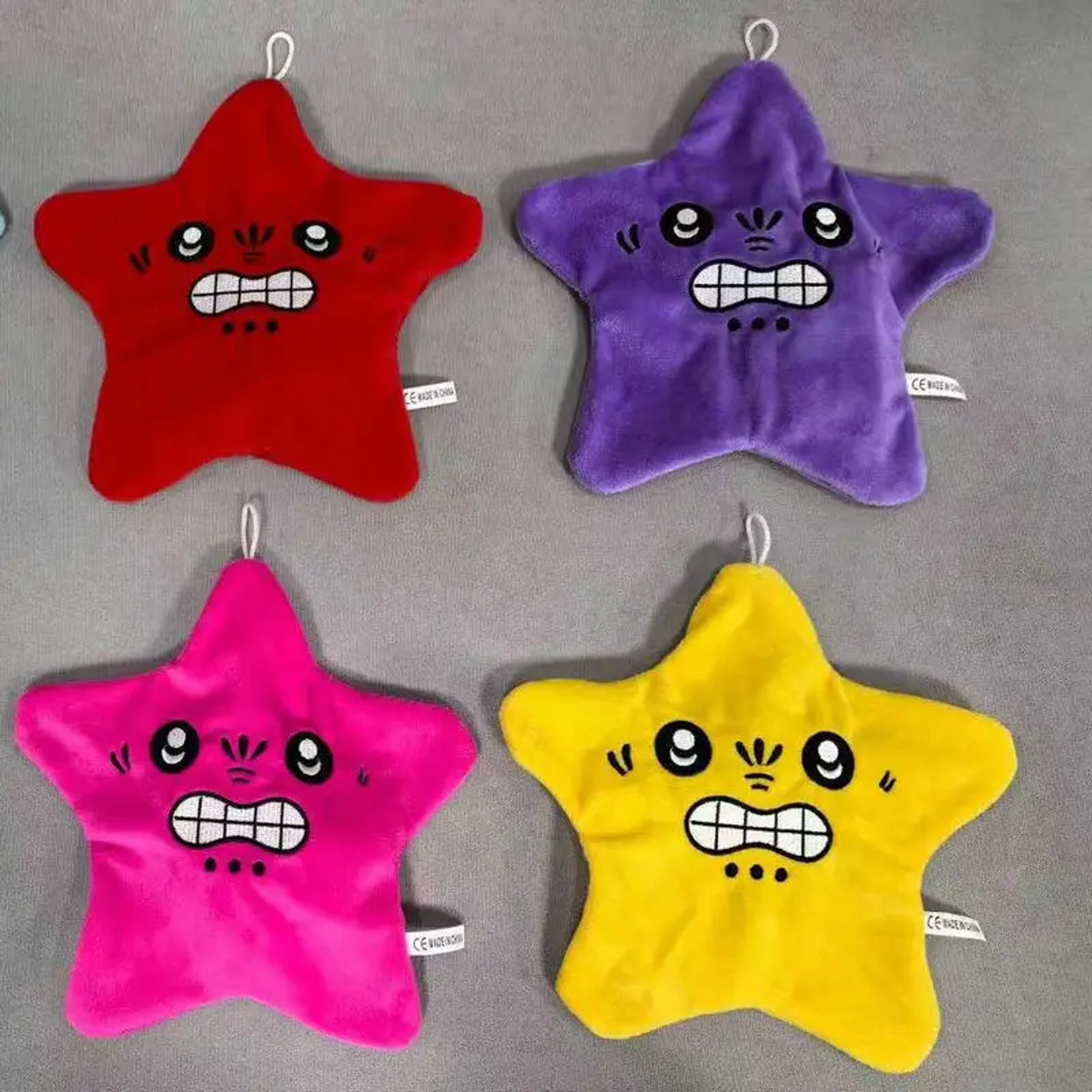 Jumping Star Plush Toy Angry Moving Expression Schoolbag Doll Soft Kawaii Fun Trick Toy Gift 0