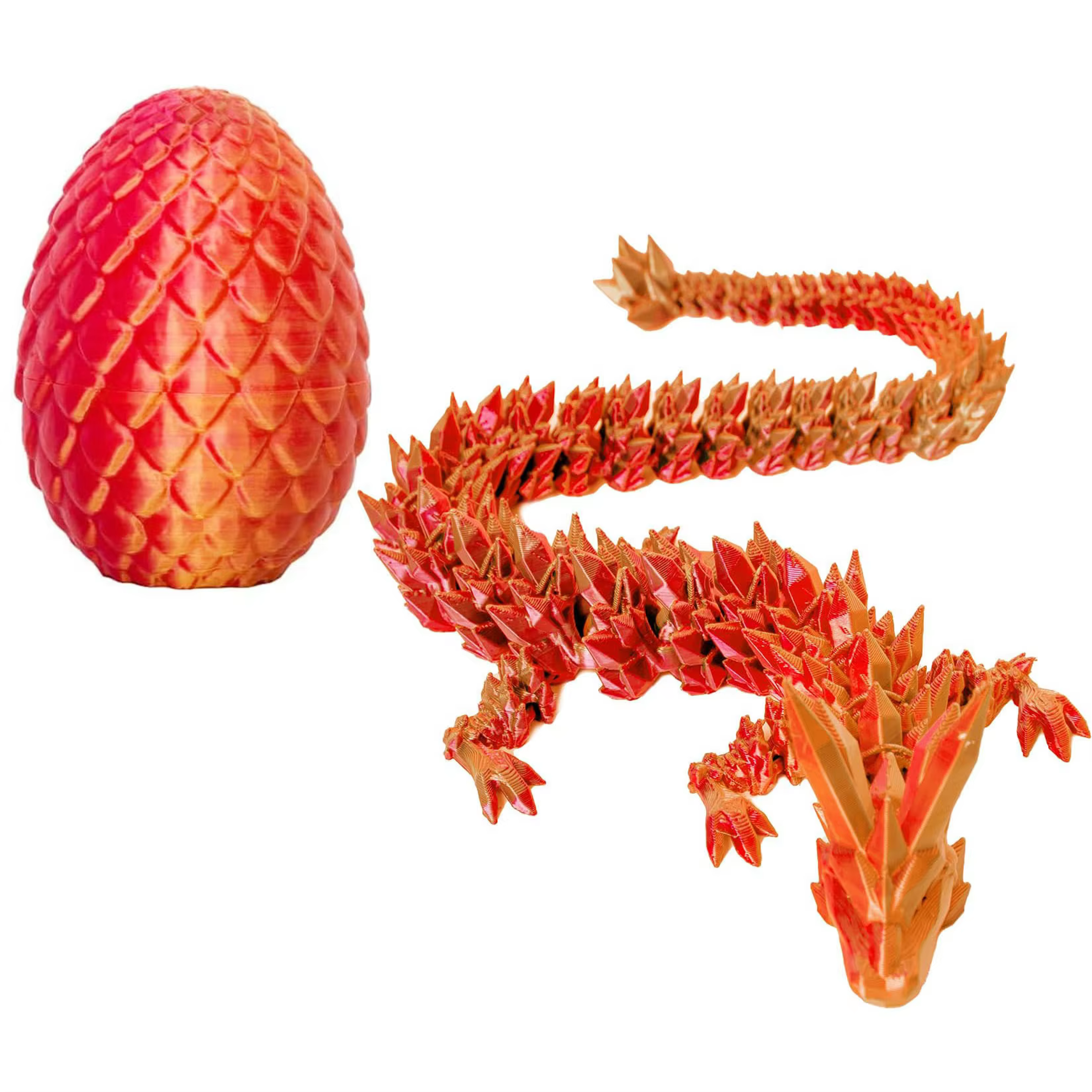 Full Articulated Dragon Model, Dragon Egg with Dragon, Movable Rotatable Desktop Ornament Toy for Kids – view 12