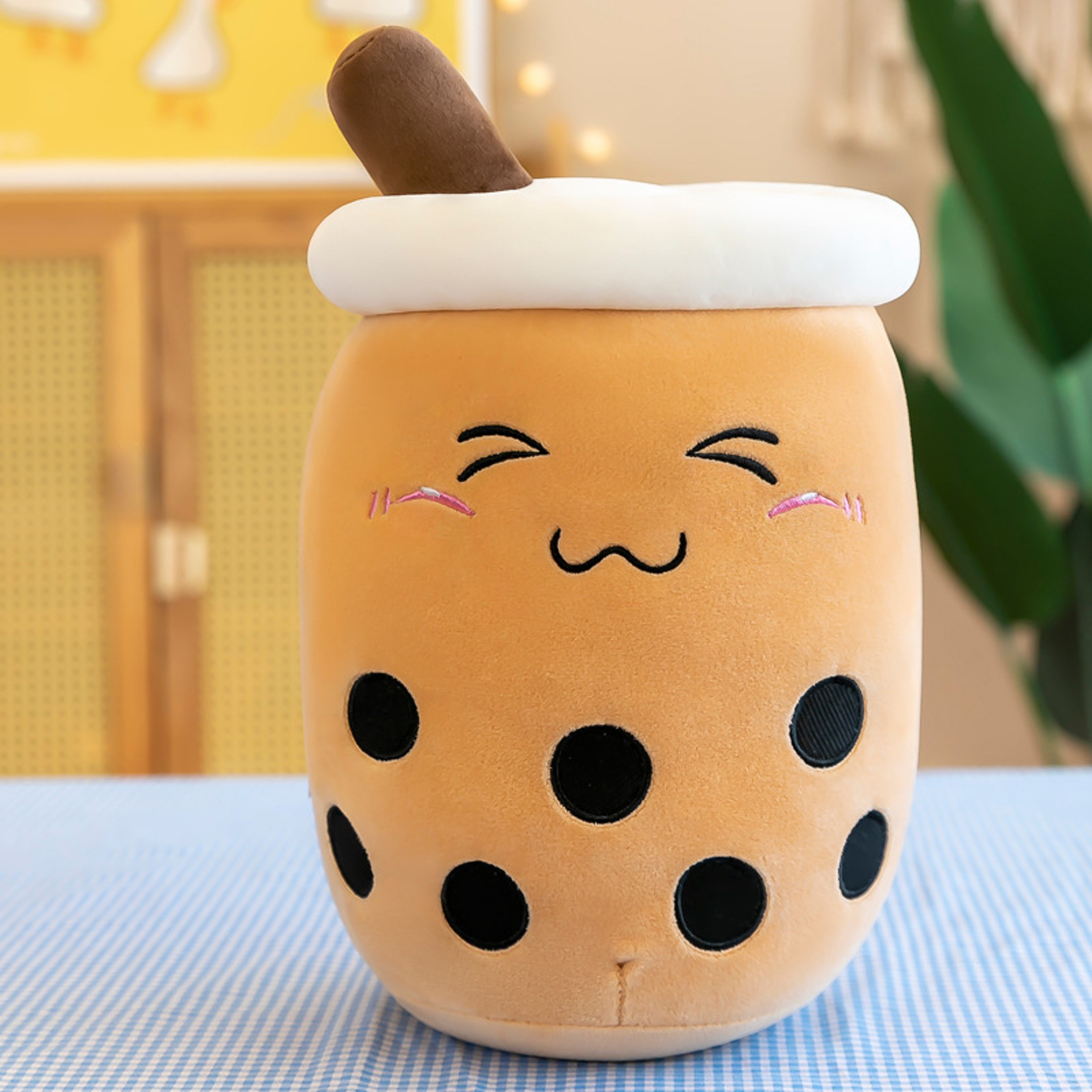 Kawaii Plush Toys Soft Boba Plush Bubble Tea Pillow For Babies 10