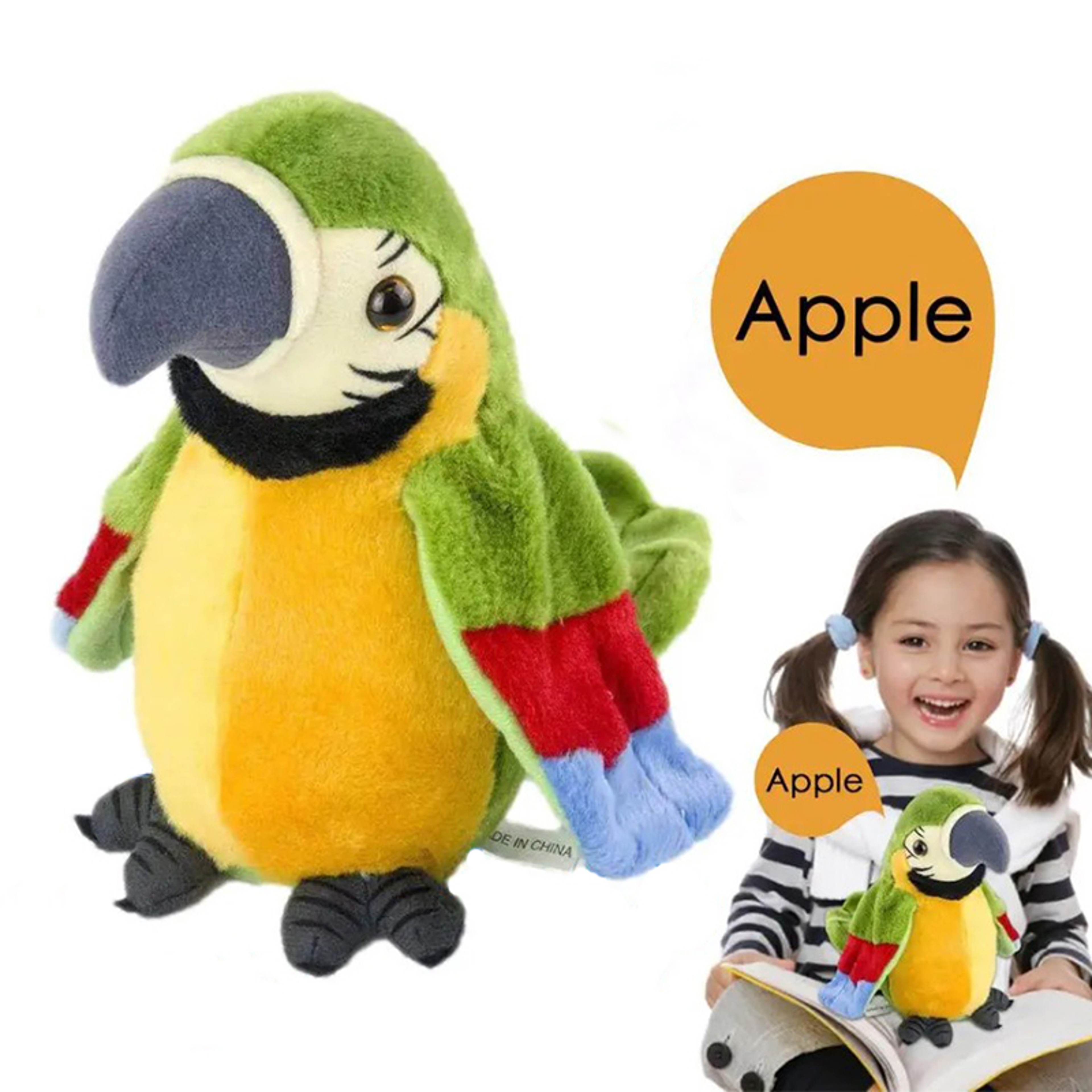 Talking Parrot Plush Toy Electronic Speaking Parrot Doll Cute Stuffed Animal Gift For Kids 2