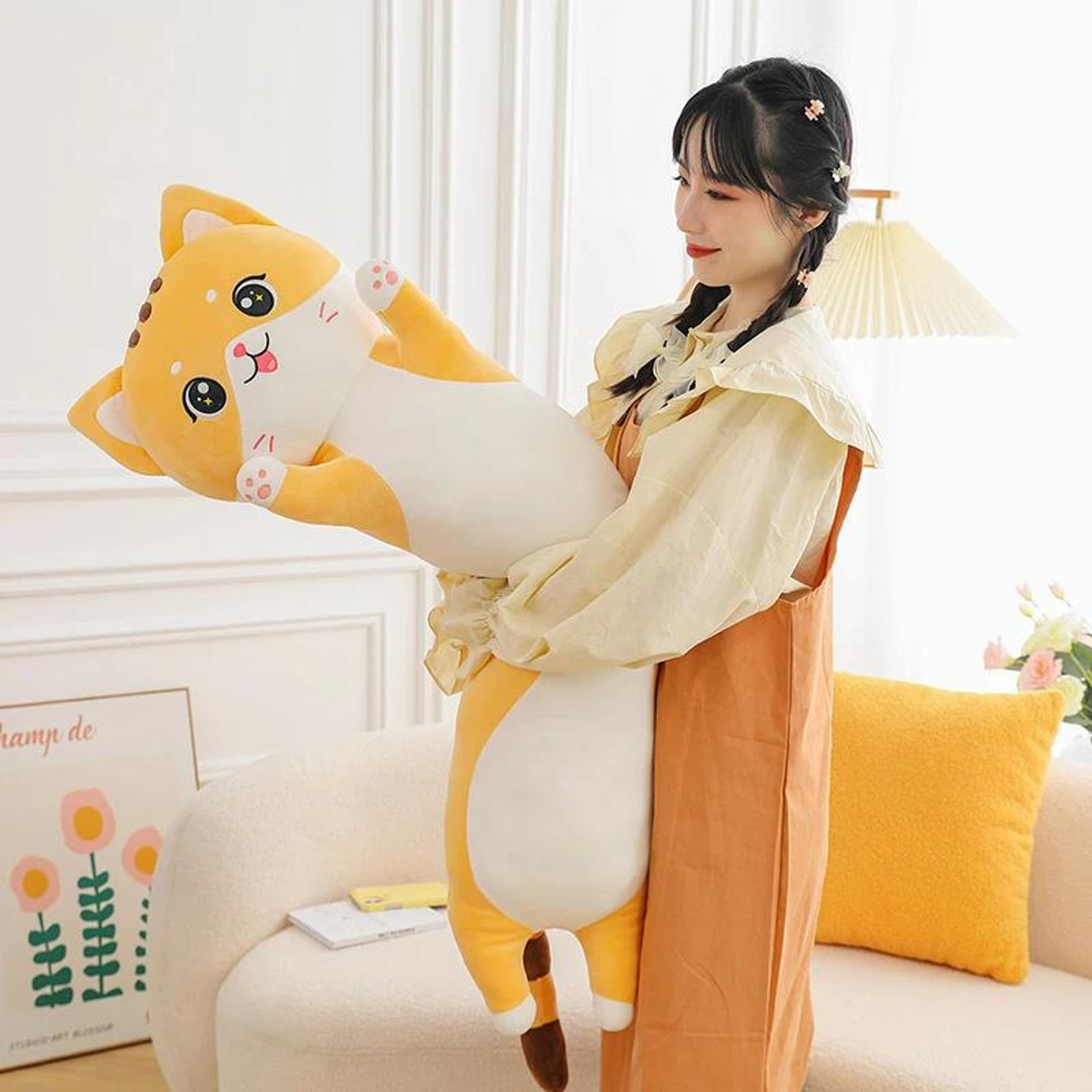 Cute Cat Plush Pillow Stuffed Animal Long Cat for Kids Birthday Gift Soft Children's Toys Pillow – view 4