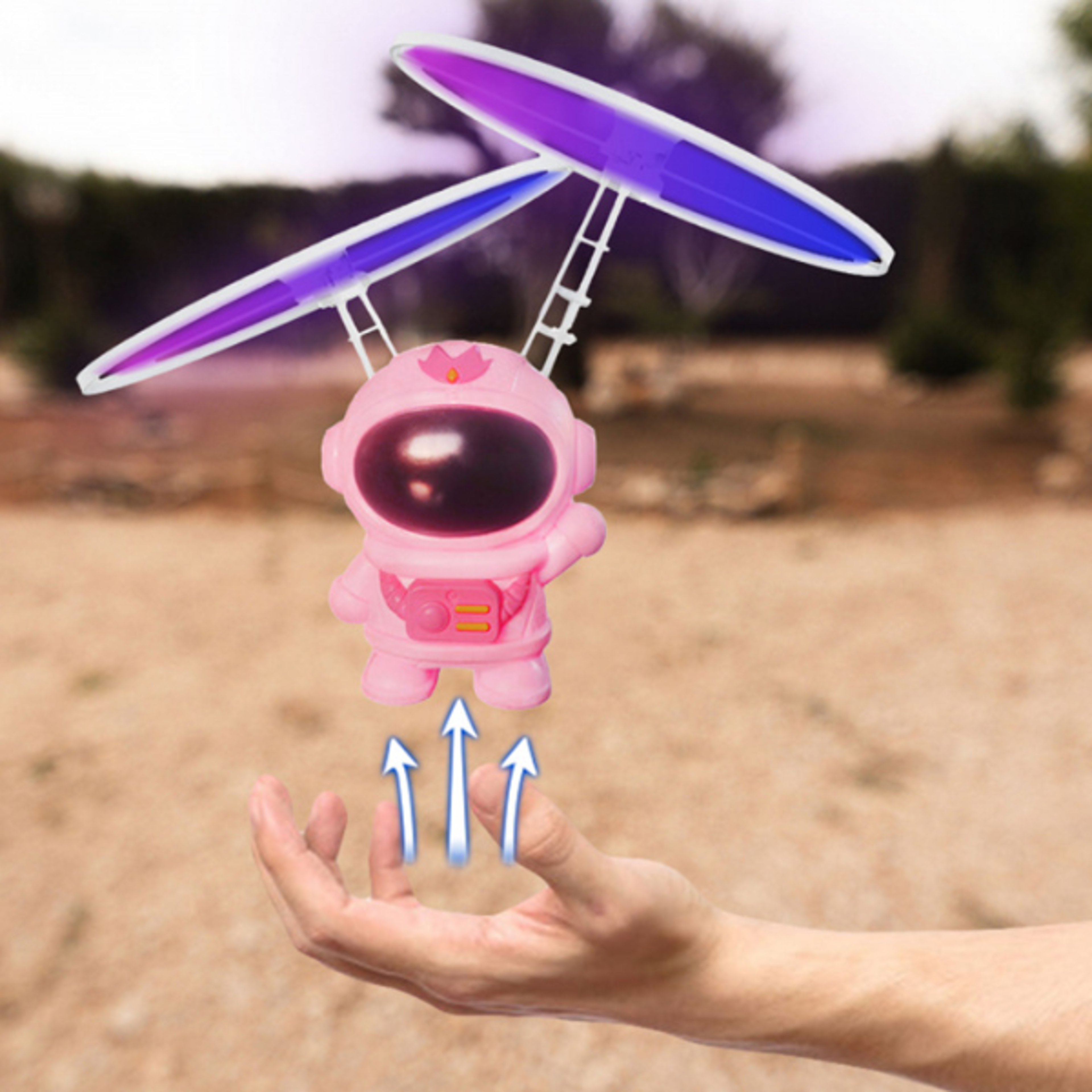 Luminous Mini Induction Flying Toy USB Charging Robot Colorful Night Light Helicopter Double Wing Gy
