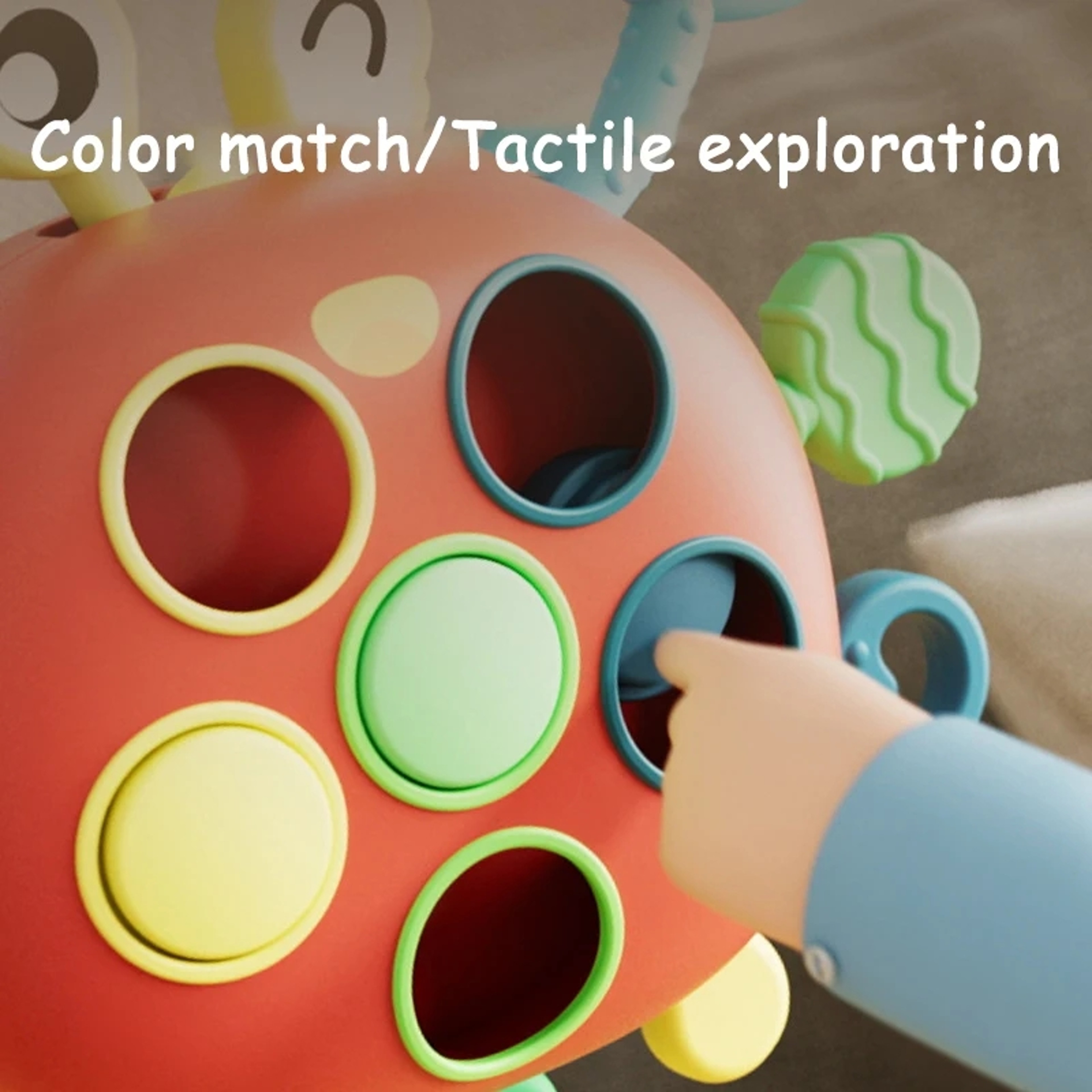 Silicone Activity Development Kids Educational Gifts Montessori Toddler Pull Toy Sensory Toys 2