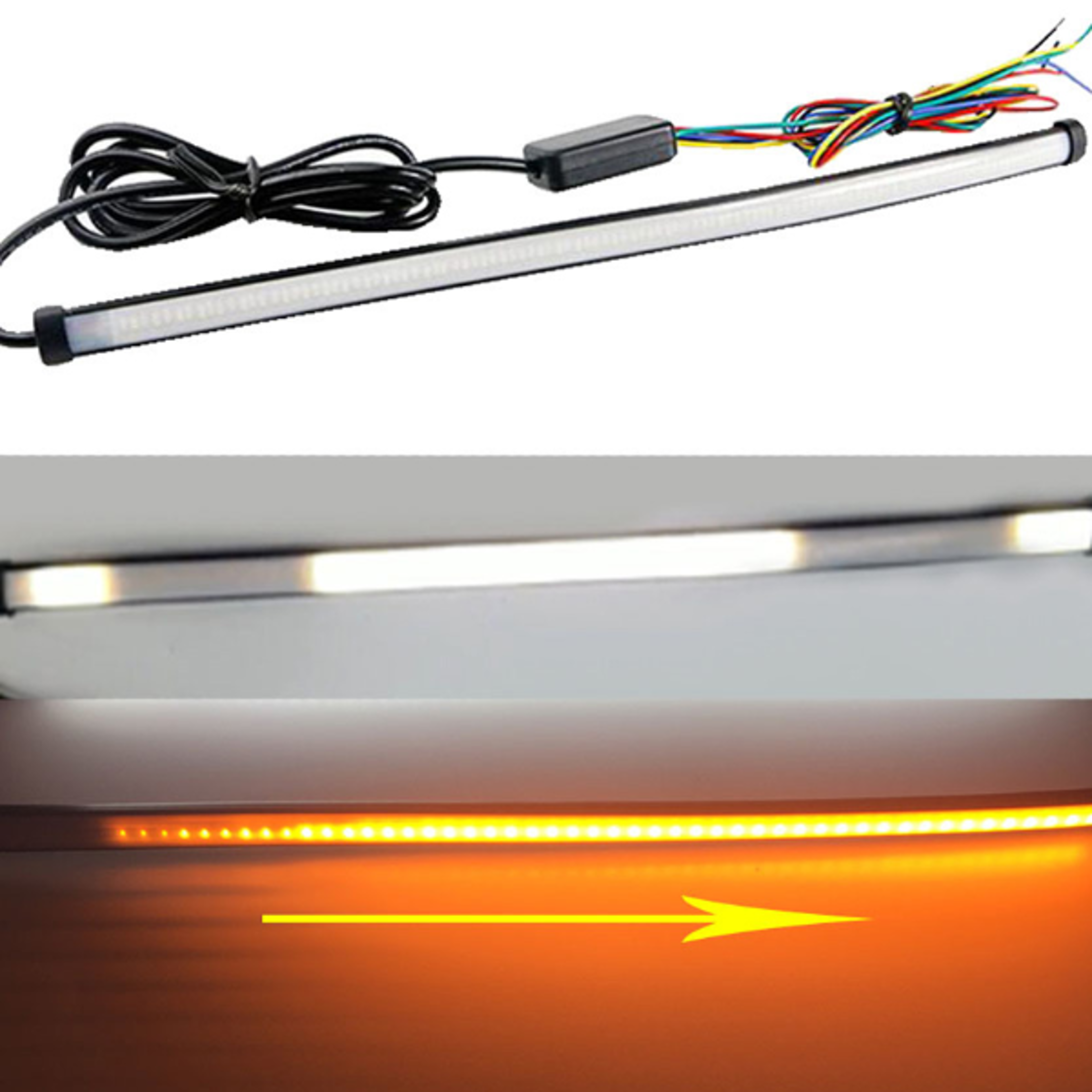 1pc Start Scan Flexible LED Motorcycle Stop Light 20CM Motorcycle Tail Light Motorcycle Parts LED St