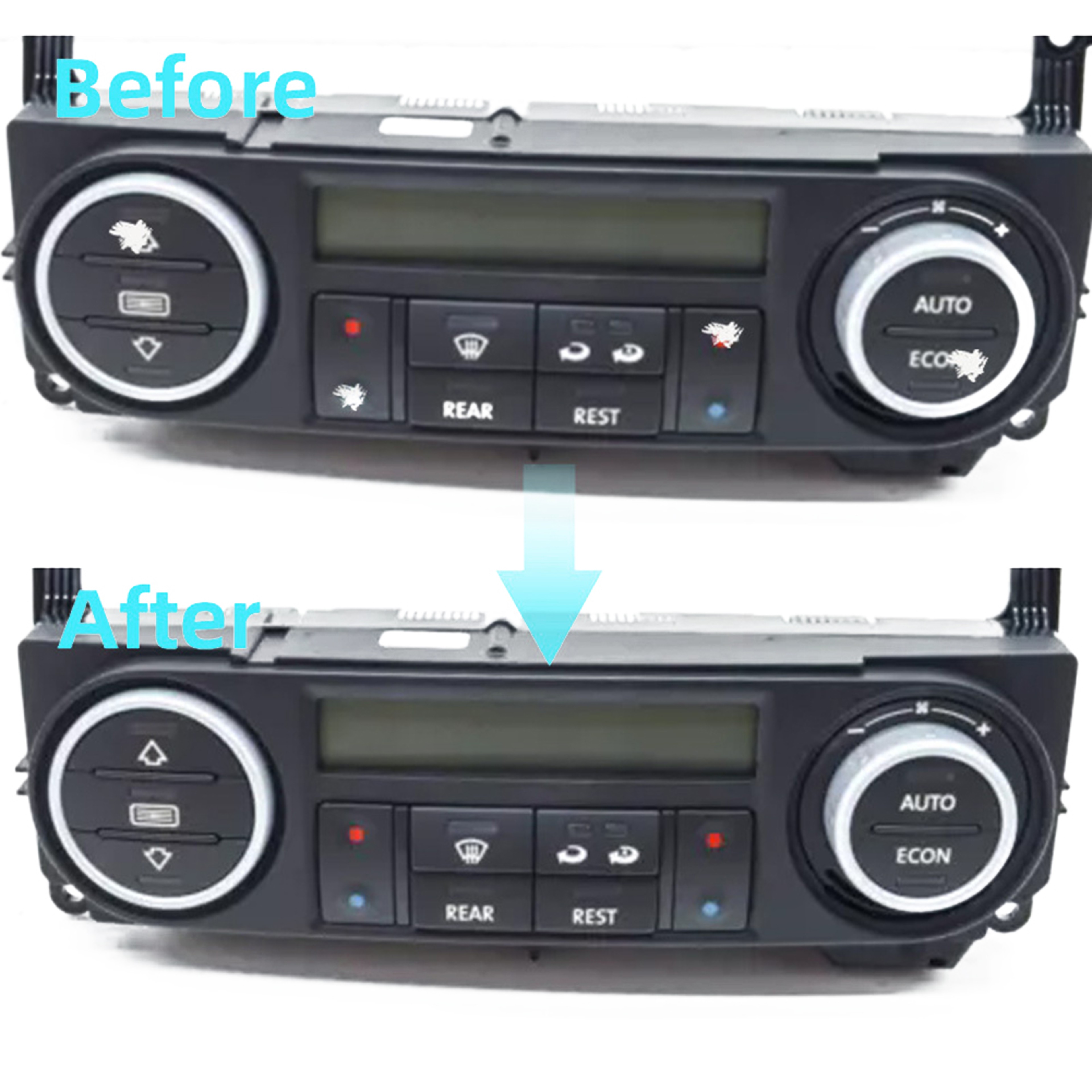 Clima Worn Knob Switch Accessories, Car Air Conditioner Switch Button Repair Sticker – view 3