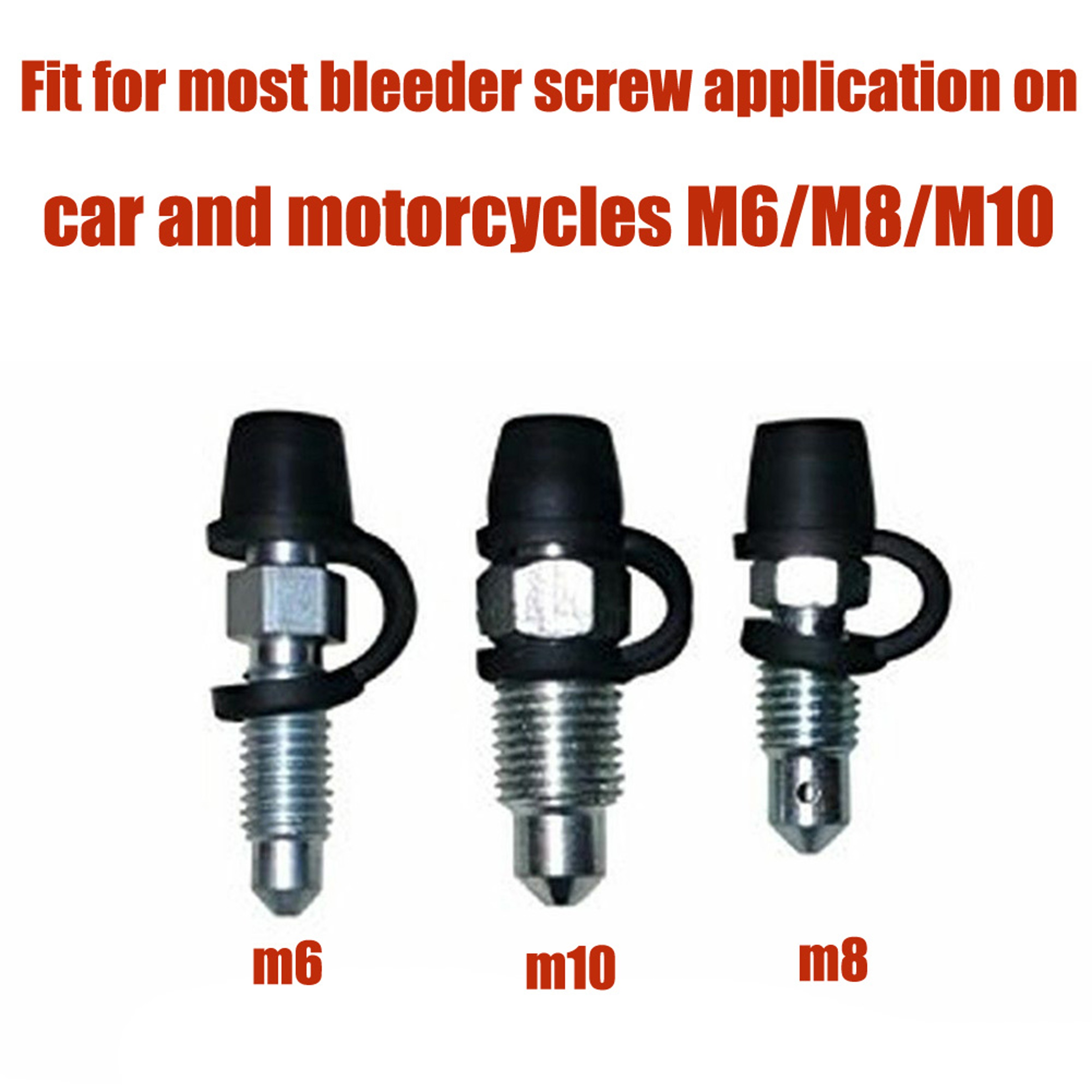 Brake Grease Fitting Oil Nozzle Cap Rubber DustCover Black Motorcycle Car Disc Brake Lower Pump Oil 5