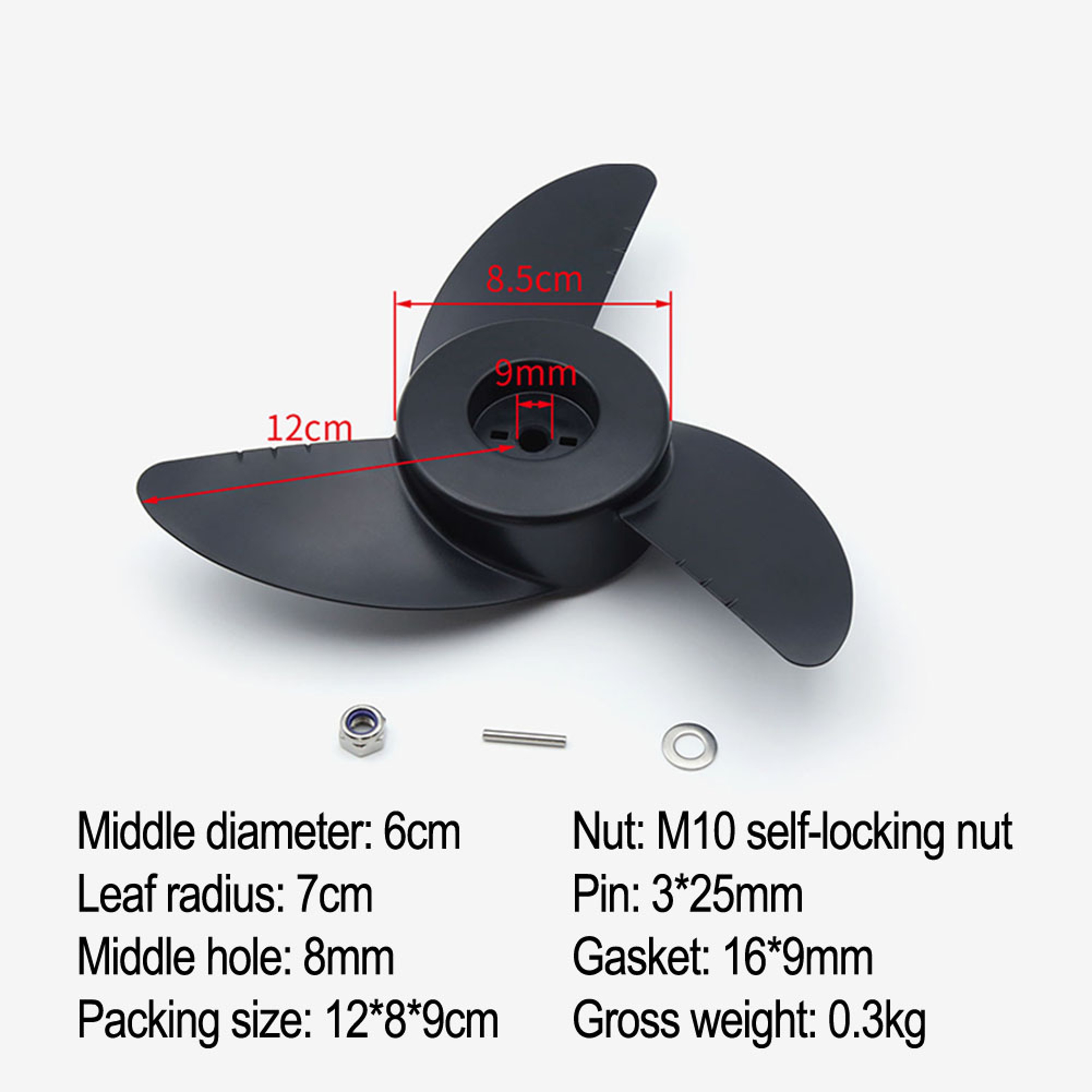 Outboard Motors Parts Electric Trolling Motor Propellers Marine Boat Accessory Blades 4