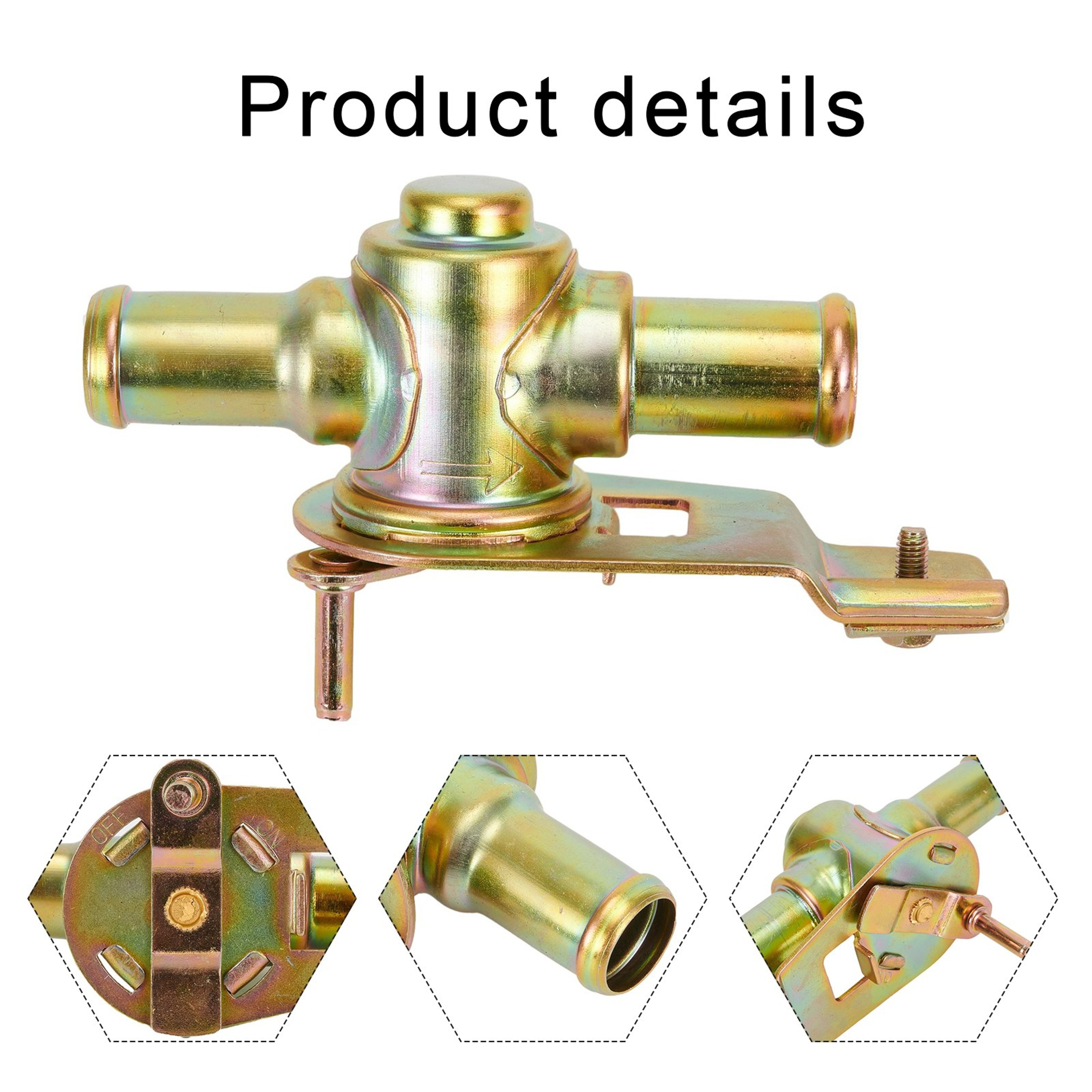 Inline Heater Faucet Valve Auto Heater Tap Valve Type Car Hot Rod Cable 2
