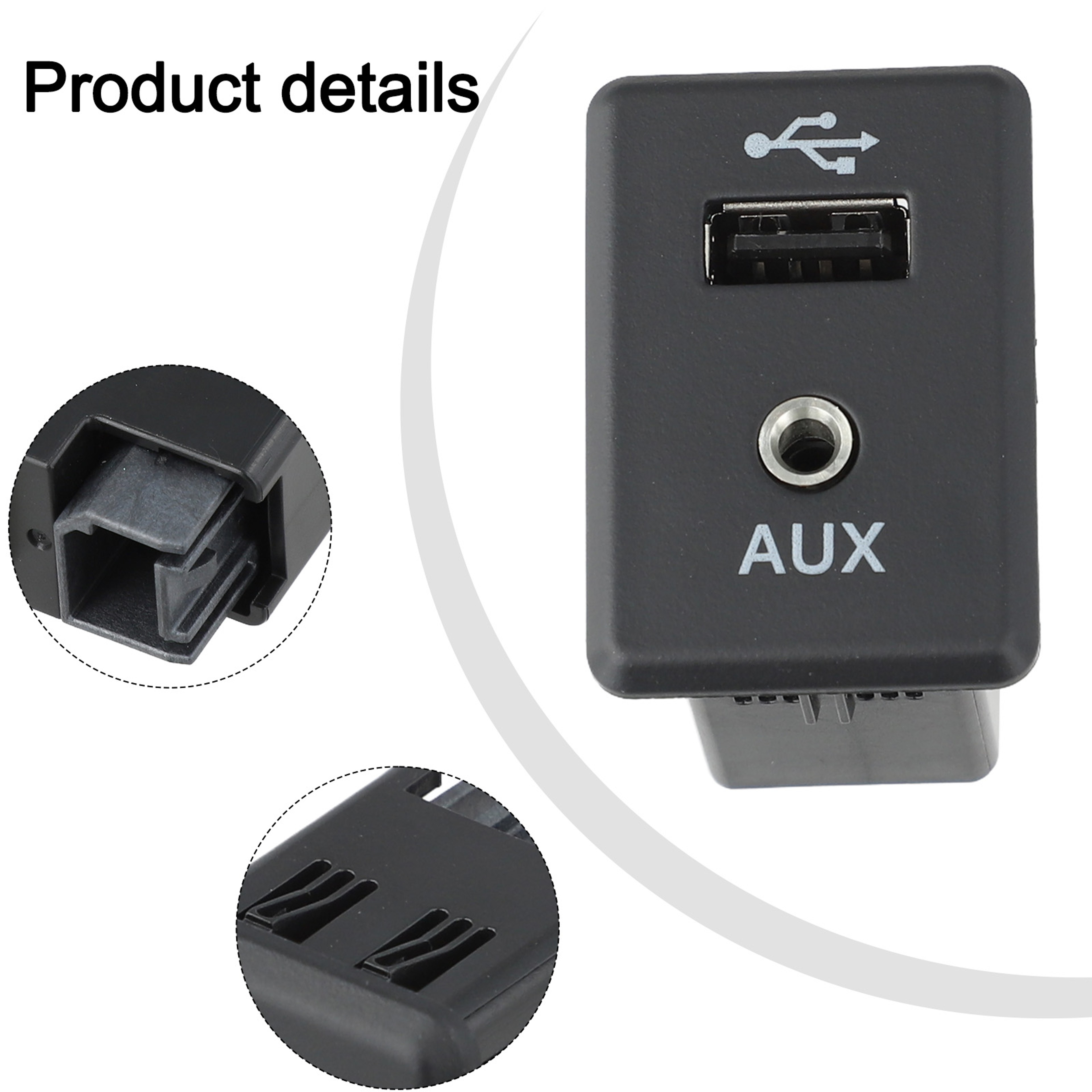 Automotive Accessories Car Auxiliary AUX Stereo Adaptor Audio Socket 2