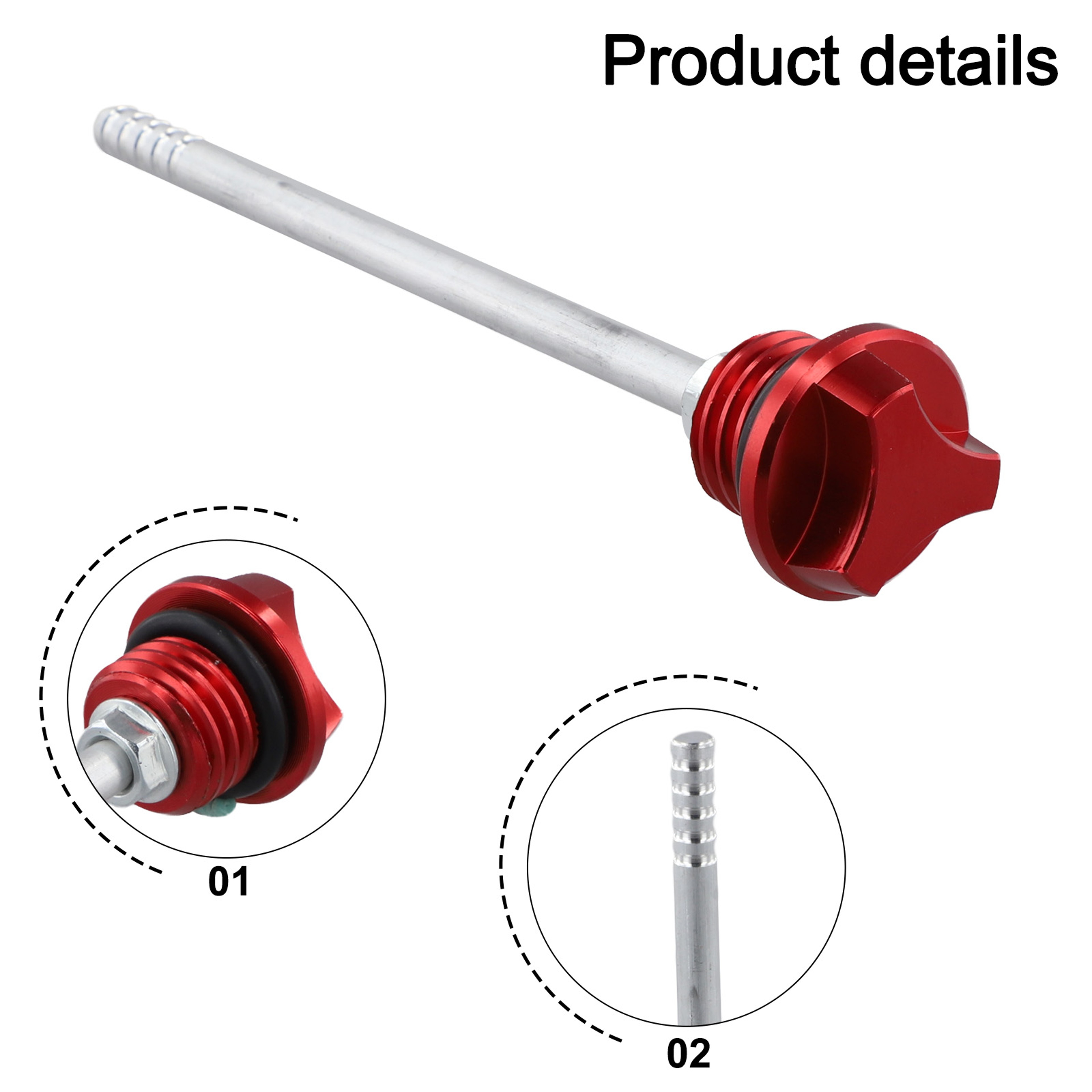 Motorcycle Oil Level Dipstick Accurate Measurement Antislip Design Modification Accessories 2