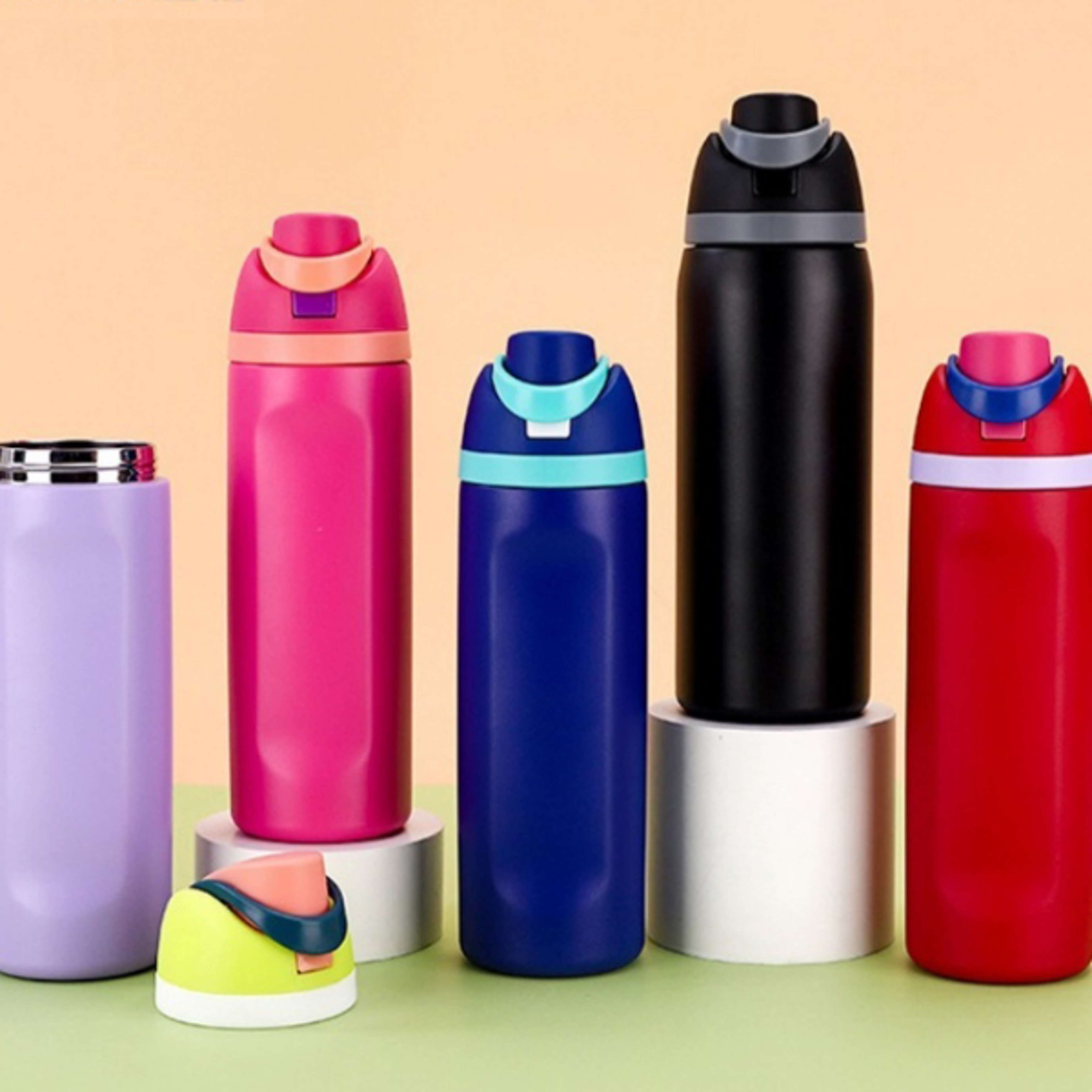 32oz Thermos Cup Fruit Mug Kids Straw Cup Vacuum Flasks Stainless Steel T