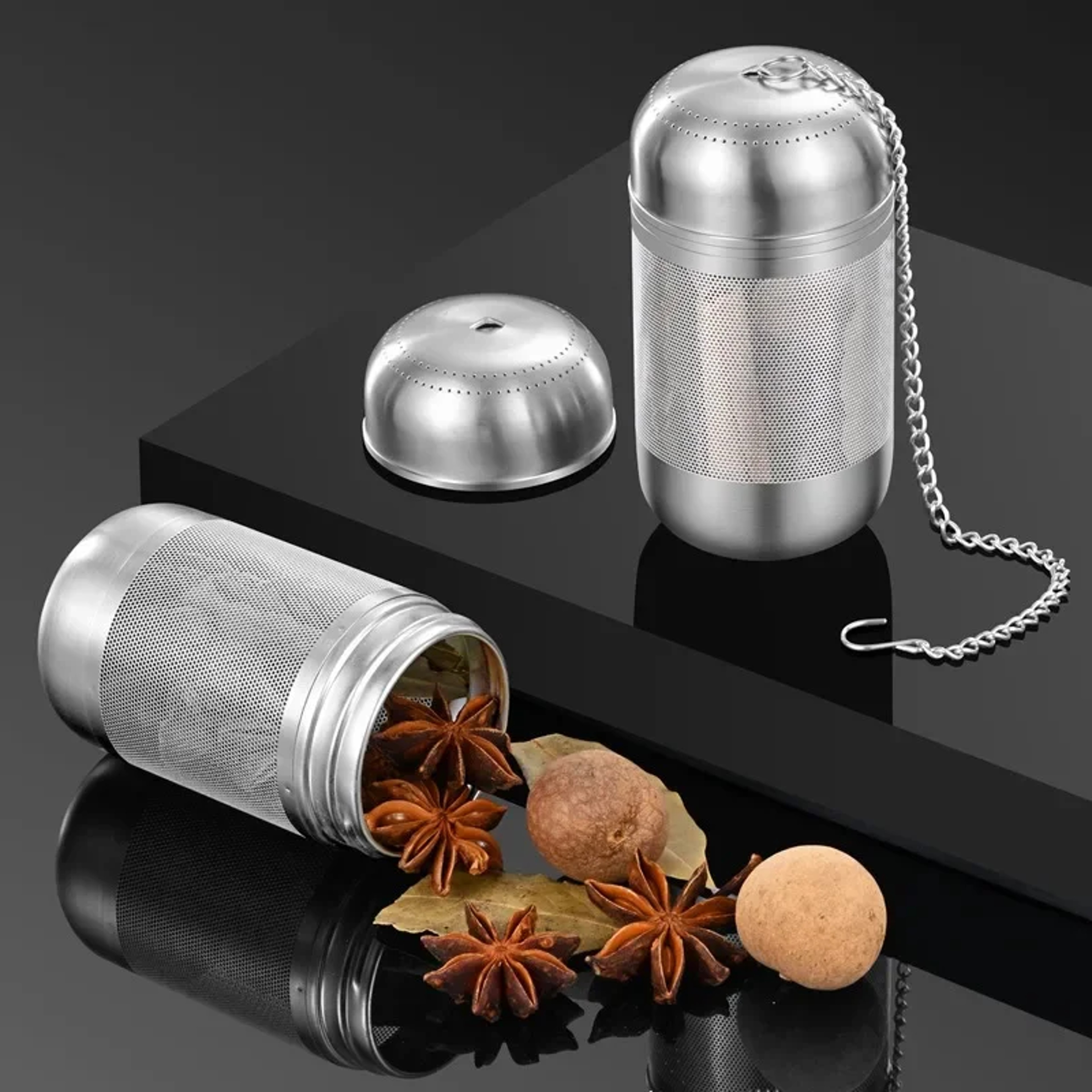 Stainless Steel Tea Infuser Seasoning Strainer Ball Fine Mesh Spice Strainer For Tea Leaves  Teapot 0