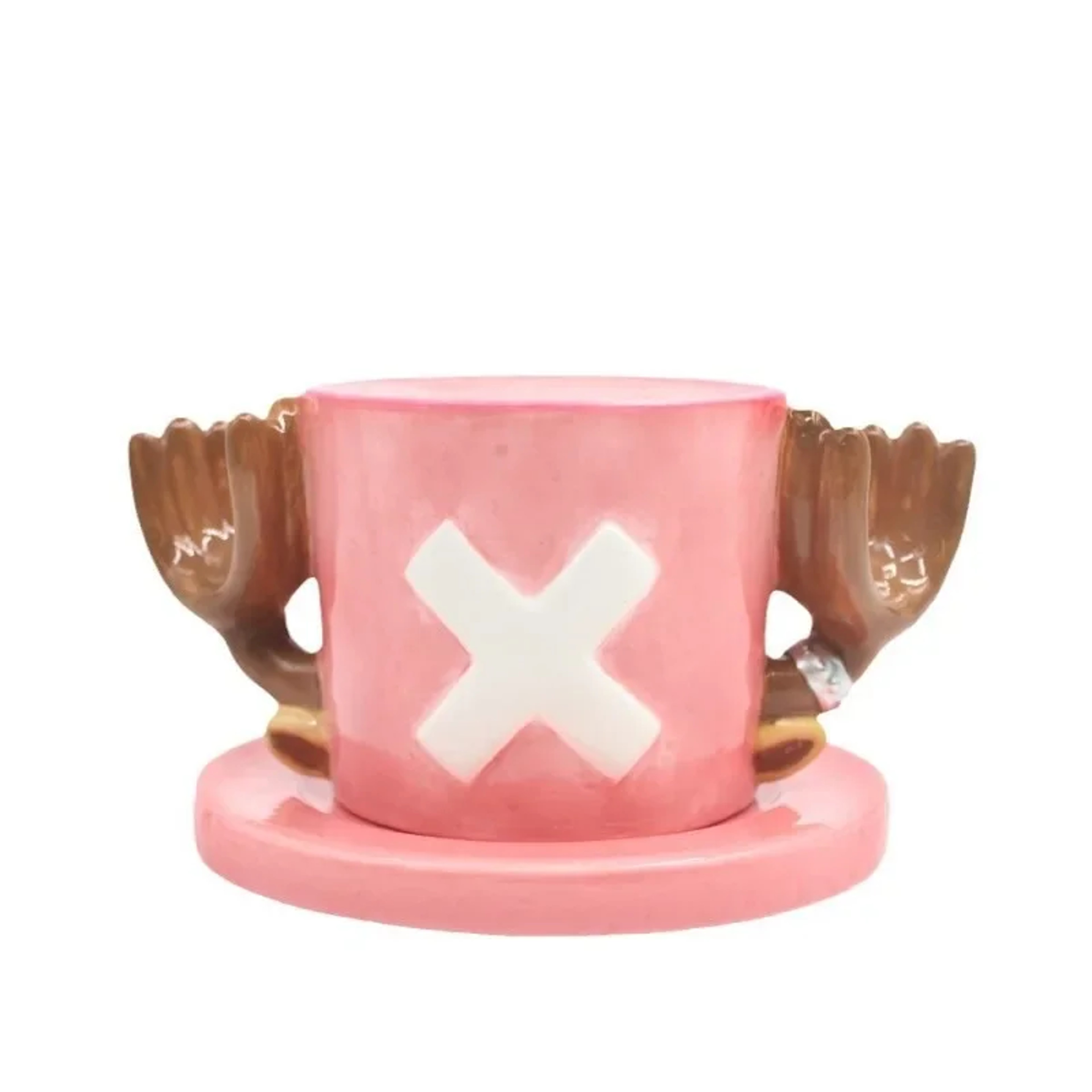 Creative Hat Shaped Cartoon Coffee Cup And Saucer Anime Chopper Ace Sabo Ceramic Mug Gift Dessert P 1