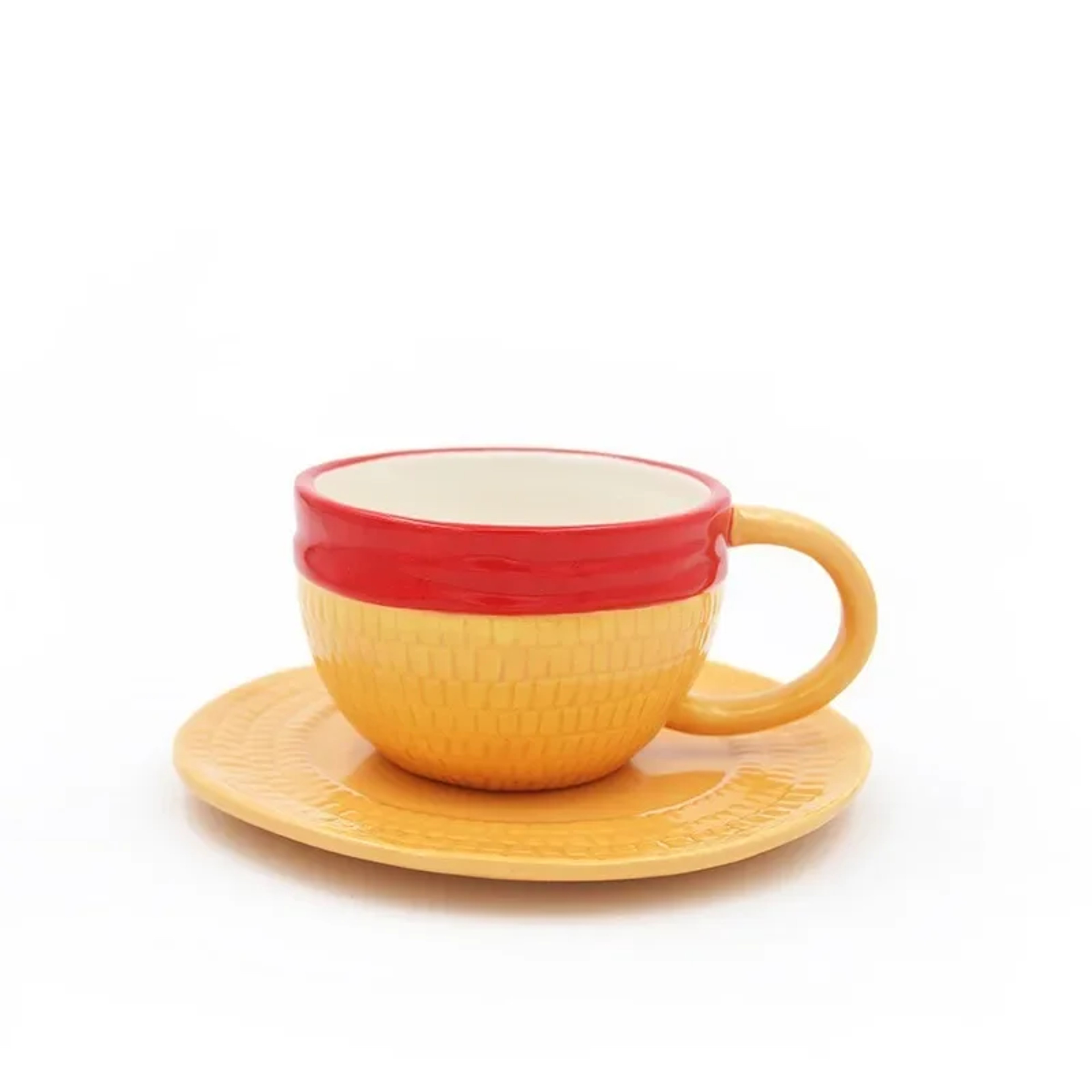 Creative Hat Shaped Cartoon Coffee Cup And Saucer Anime Chopper Ace Sabo Ceramic Mug Gift Dessert P 4