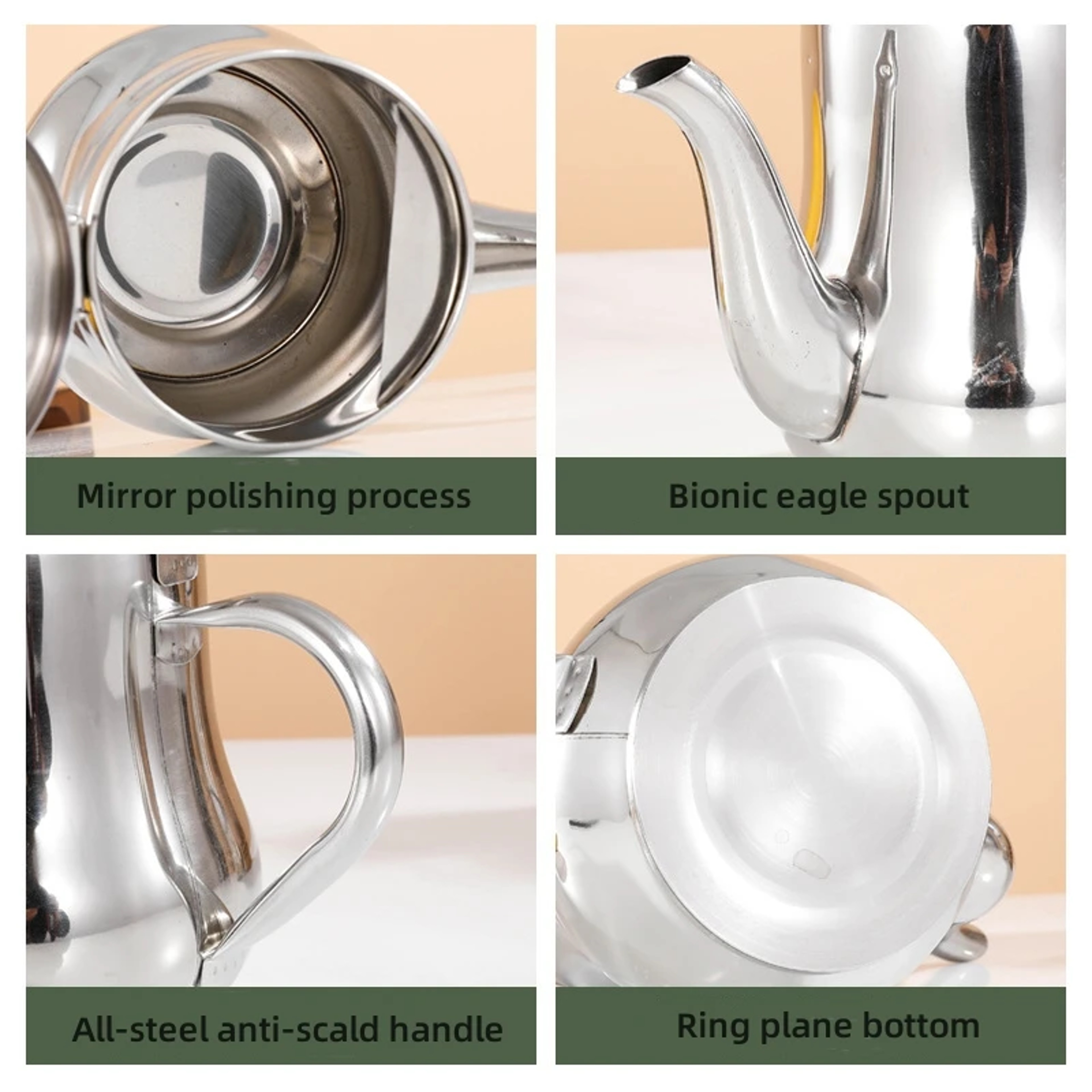 Multiuse Stainless Steel Oil Pot With Leak Mesh Thickened Kitchen Sauce And Vinegar Storage Tank 1