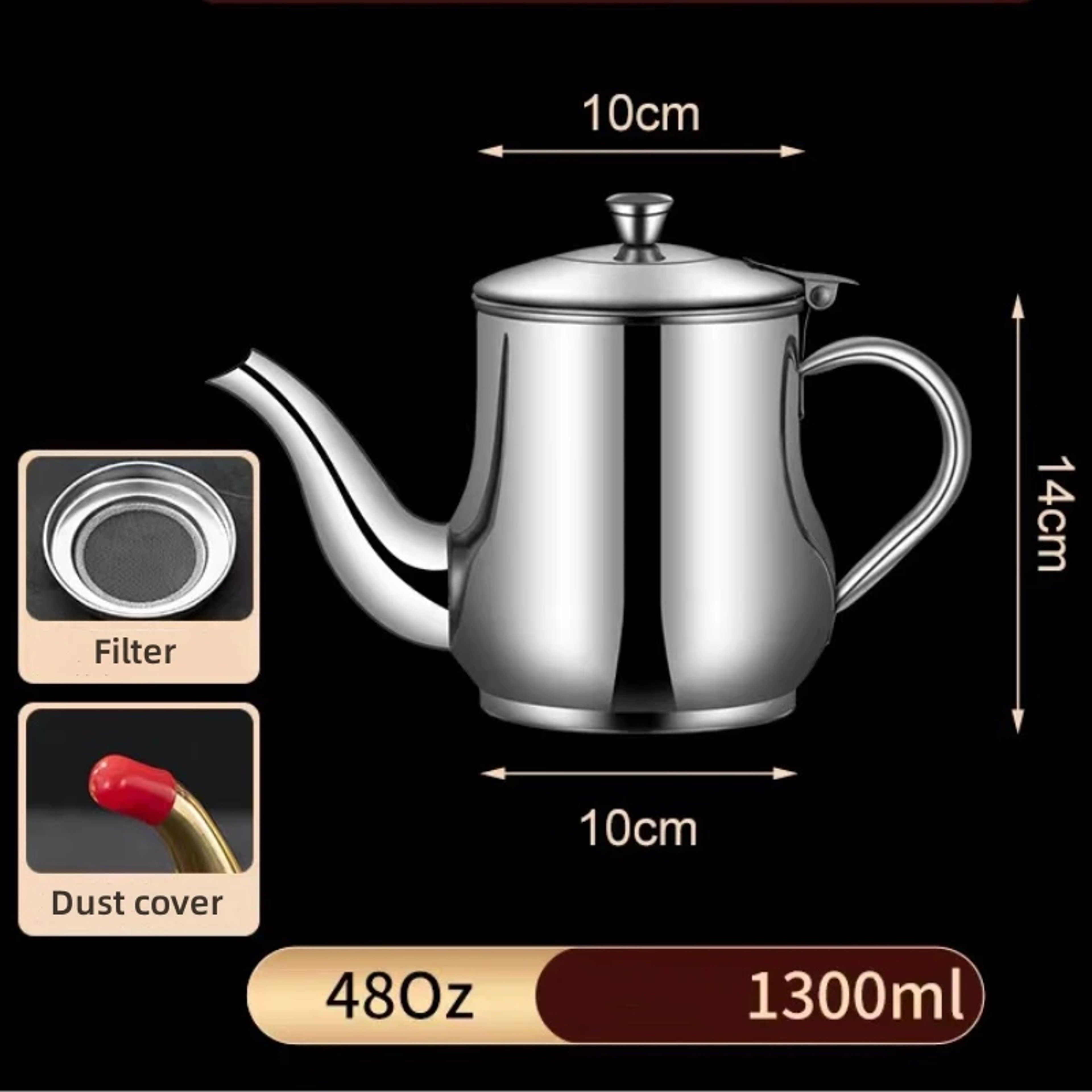 Multiuse Stainless Steel Oil Pot With Leak Mesh Thickened Kitchen Sauce And Vinegar Storage Tank 3