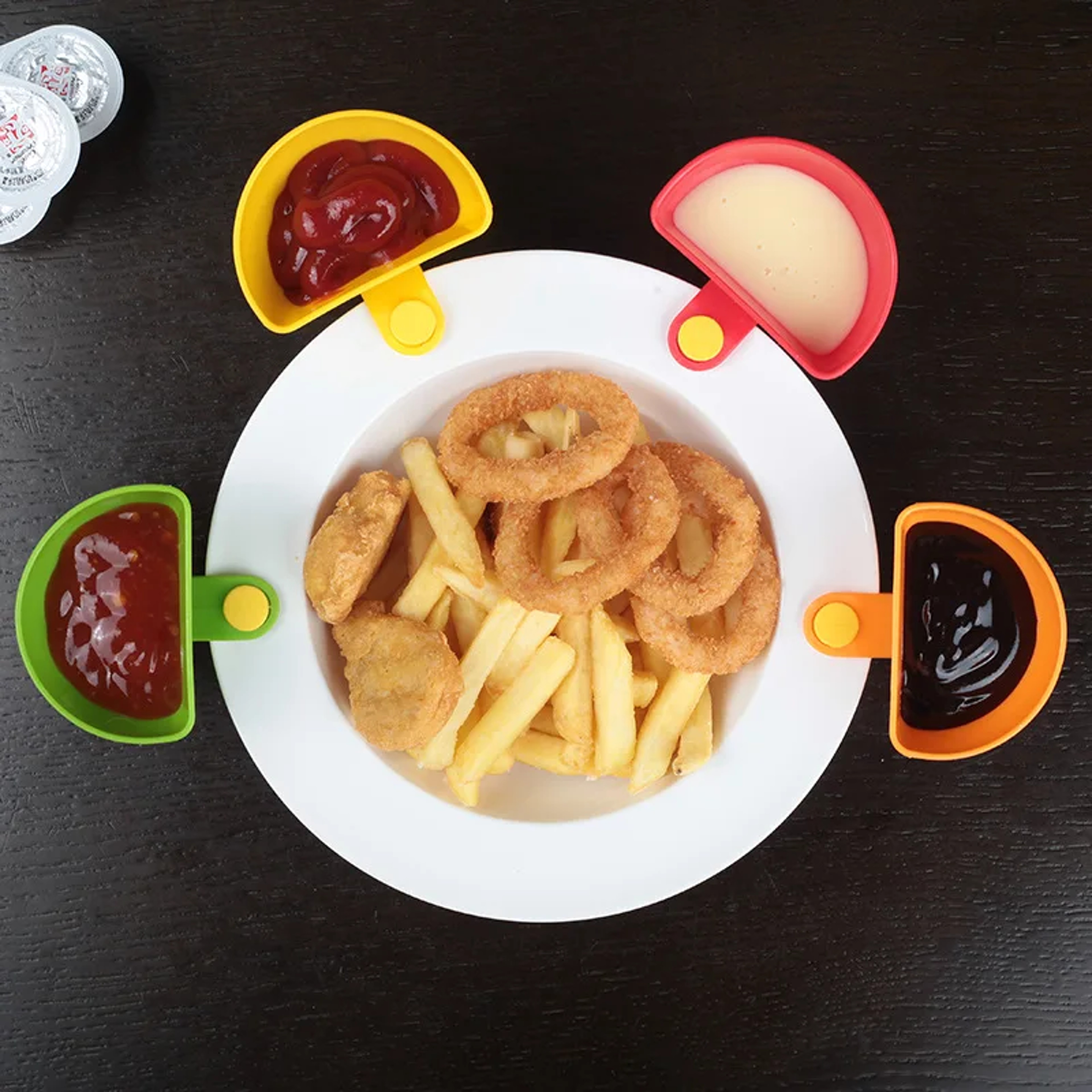 Household Kitchen Gadgets Condiment Bowl Dip Clip Multipurpose Sauce Dish Vinegar Seasoning Contain 2