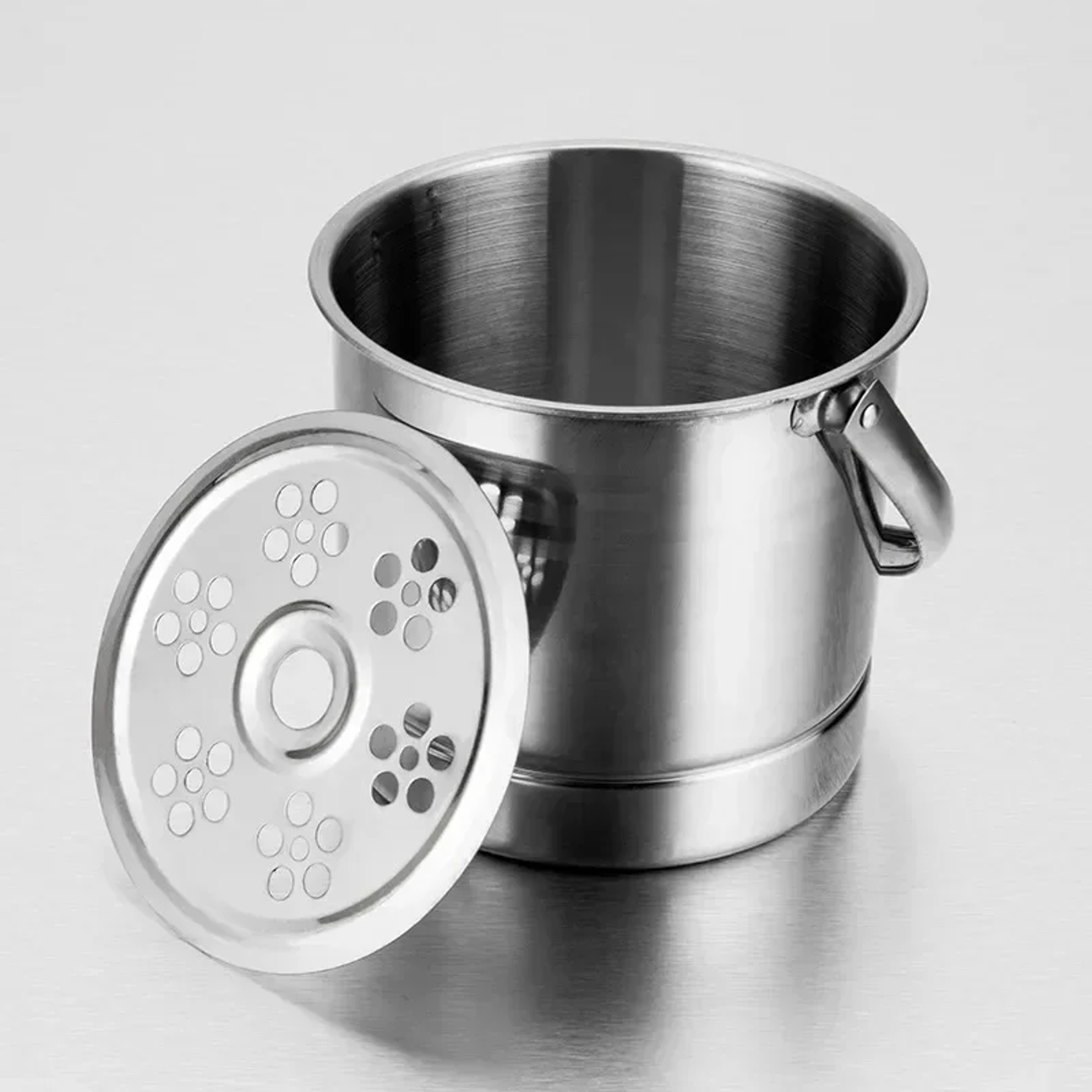 Portable Ice Chiller Cooler Stainless Steel Ice Bucket With Comfortable Handle Twoear Wine Tooling  1