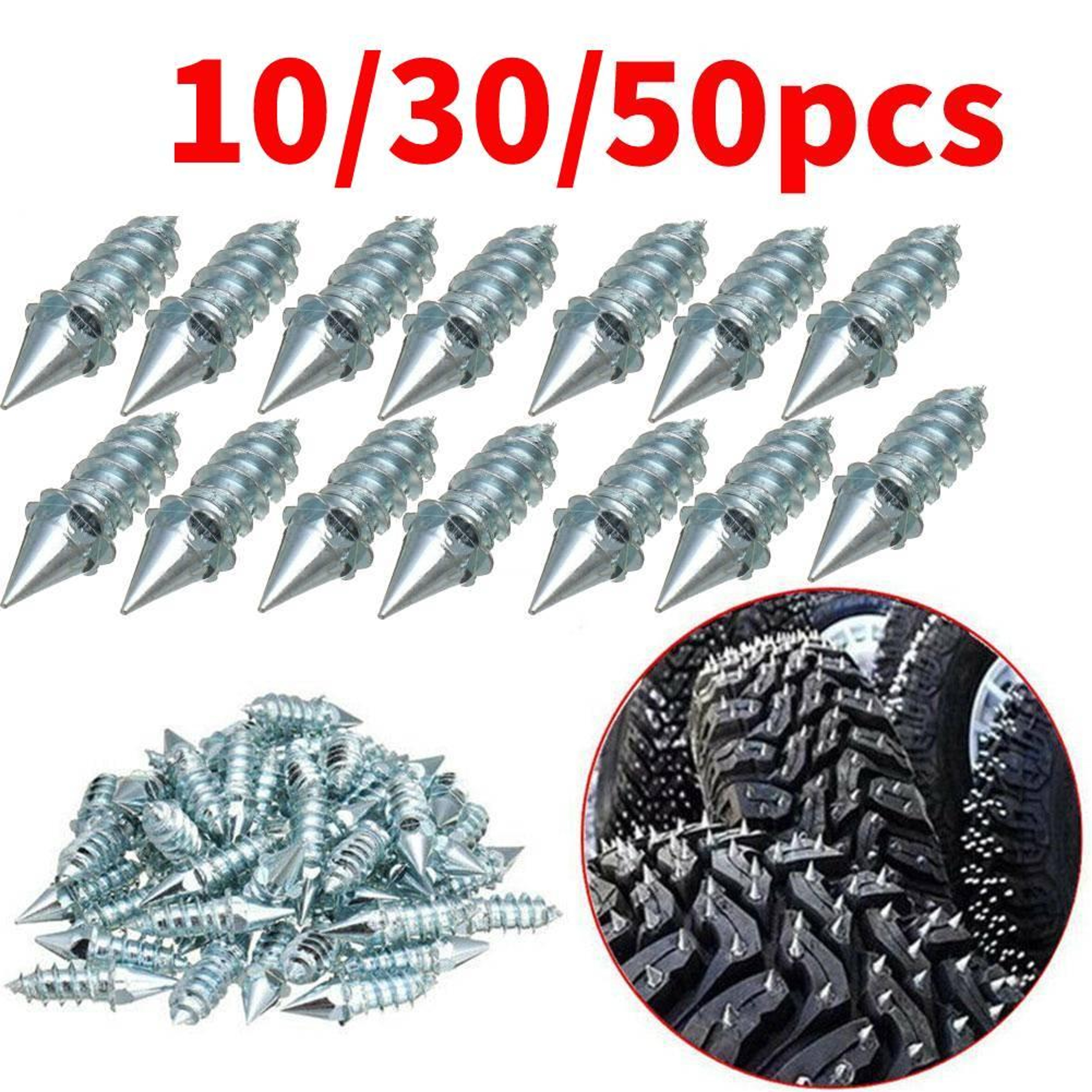 Universal Bike Truck Auto Snow Spikes Motorcycle Car Tire Anti Slip Studs Screws Winter Tyre Cleats 0