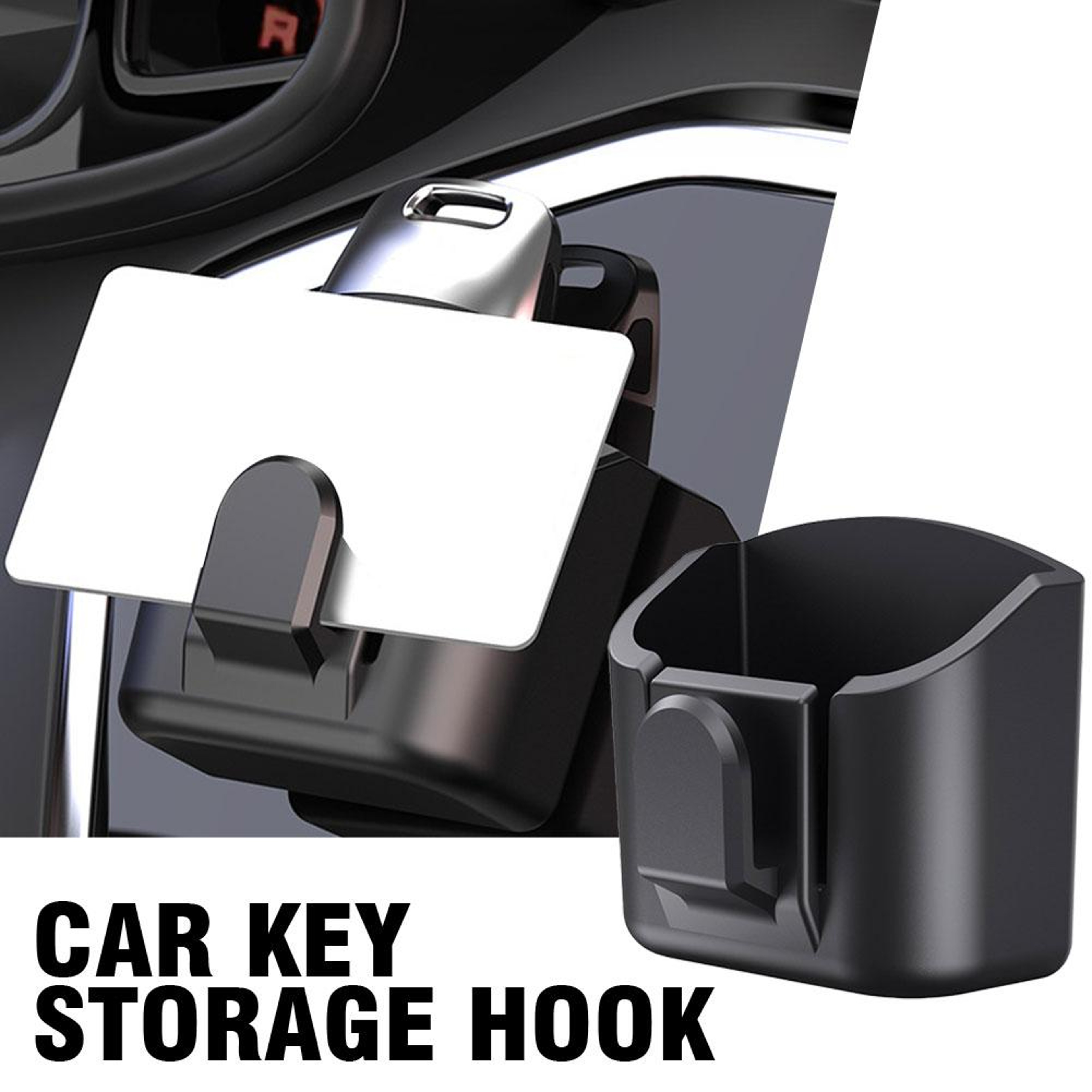 Multifunctional Car Key Storage Box With Nonslip Hook  Dashboard Organizer For Keys Cards And Essen 2