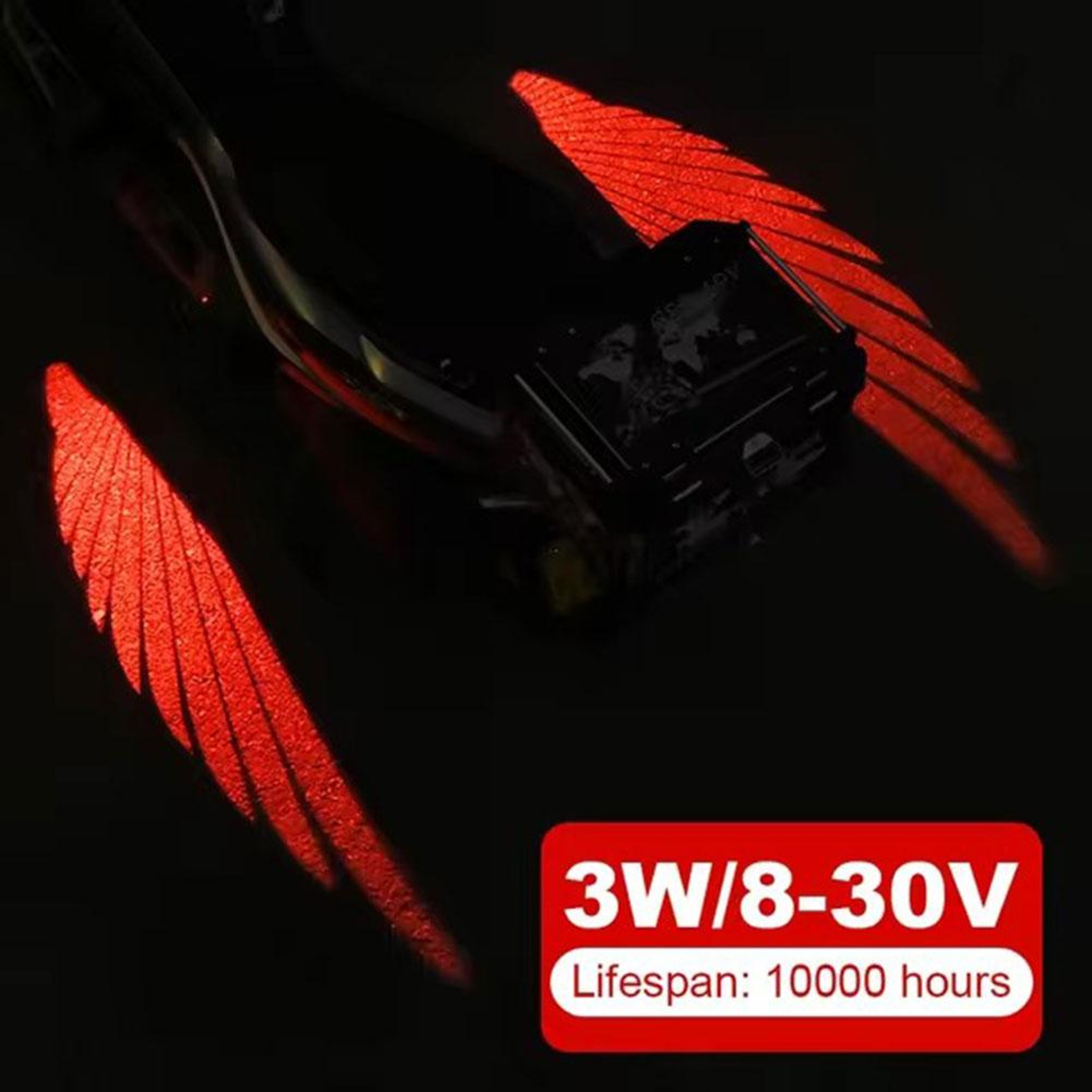 Motorcycle LED Underbody Light Projector  Ghost Angel Wings Lights For Motorcycles ATV And More 5