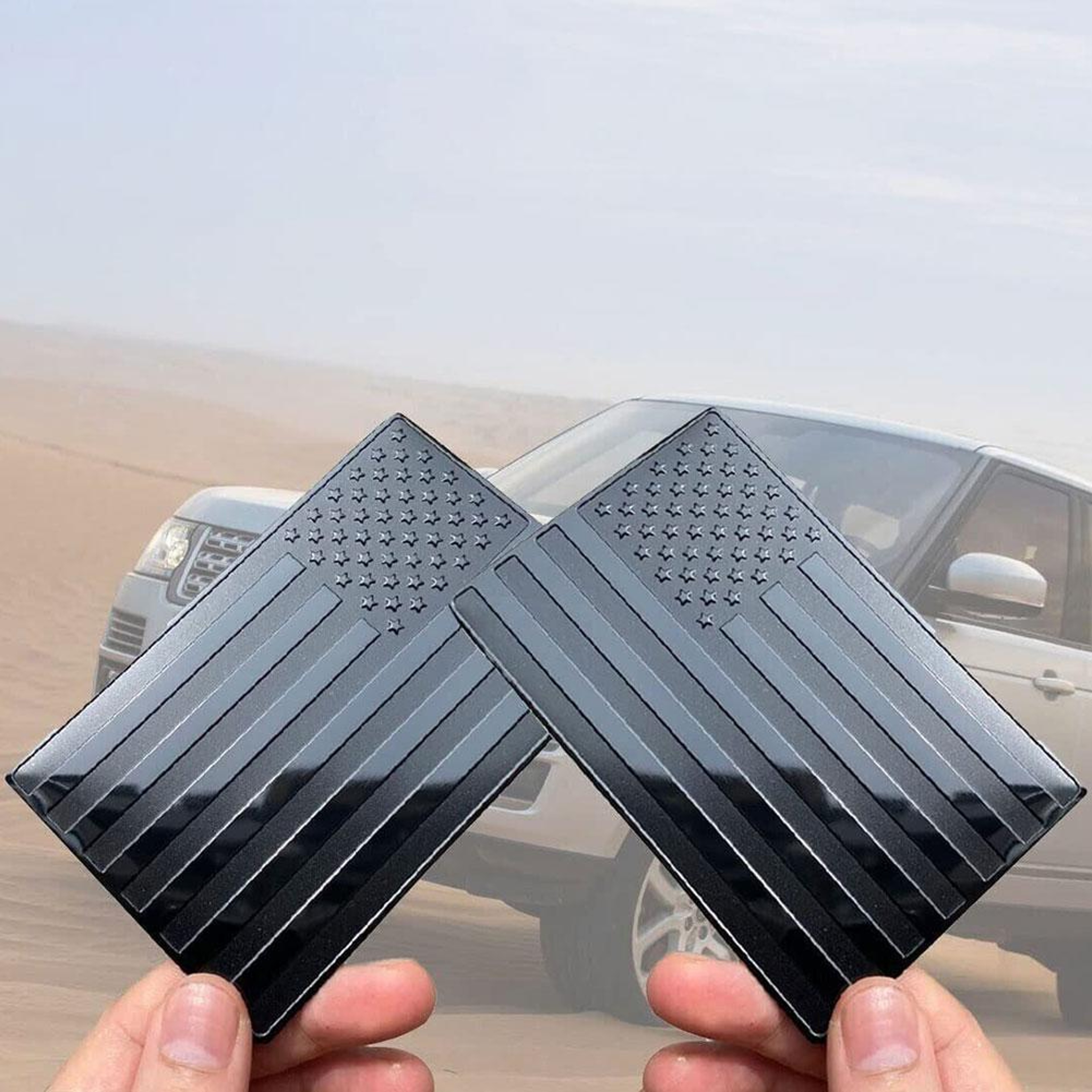 USA American Flag Car Emblem  Durable Black Aluminum Alloy Sticker For Car SUV Motorcycle  More 0