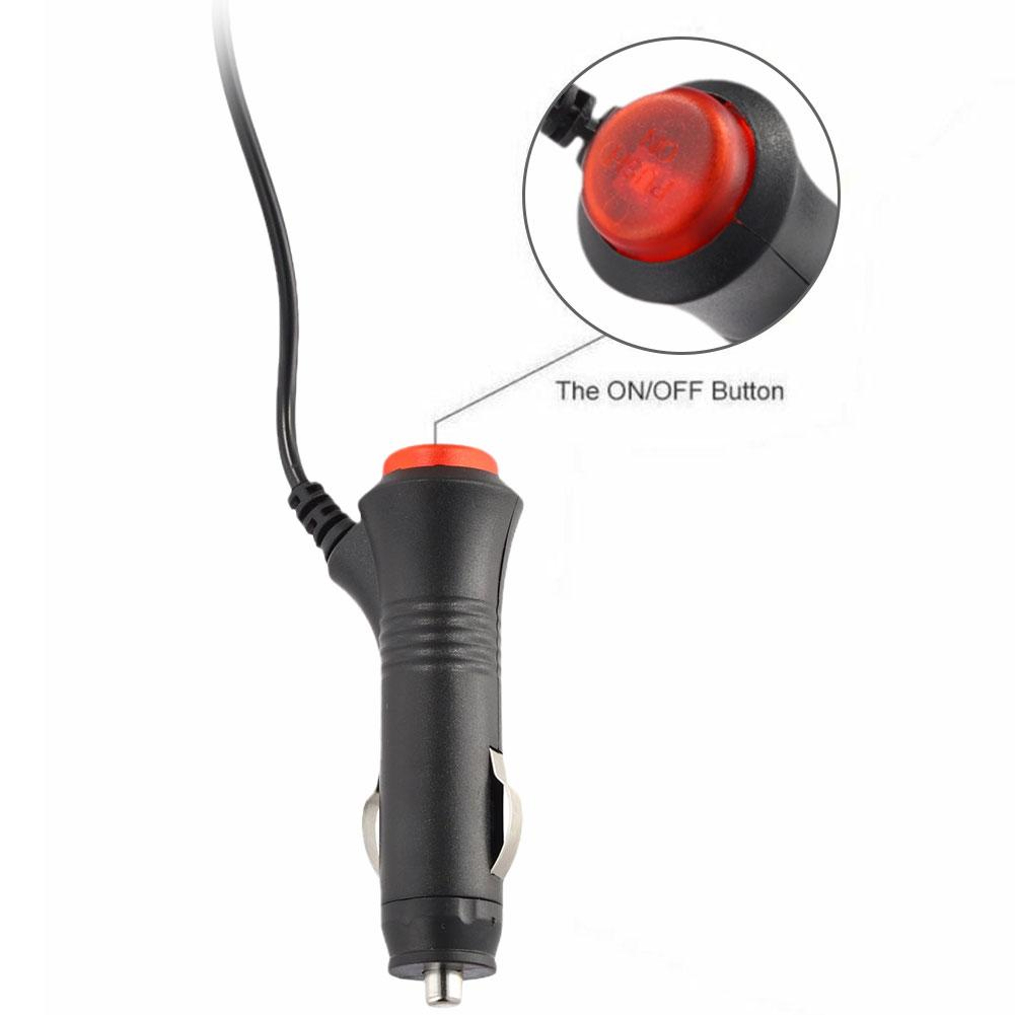 Car Cigarette Lighter Socket Splitter Adapter With Power Switch For Appliances 3
