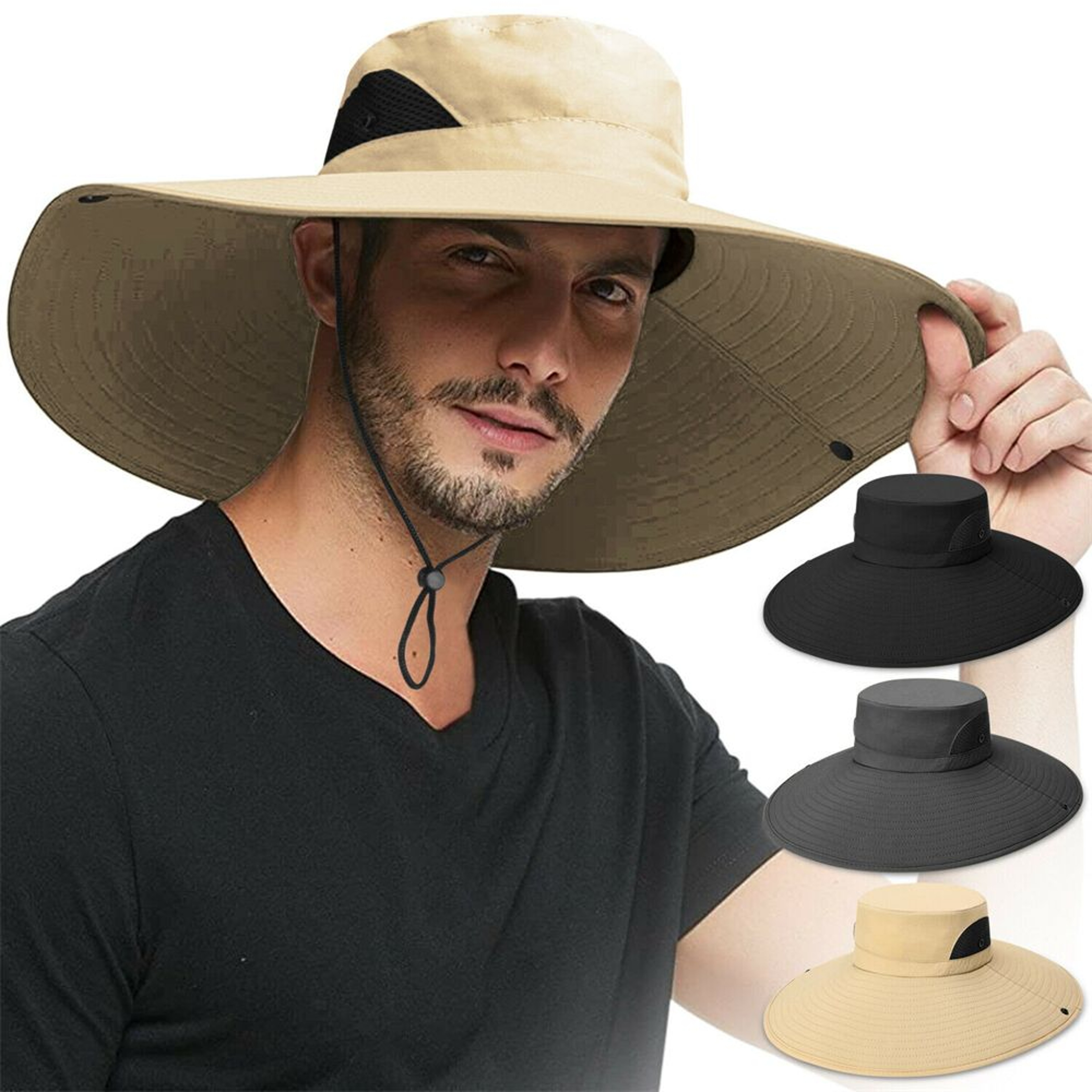 Men And Women UV Sun Protection Wide Brim Boonie Bucket Hat  Lightweight Breathable And Packable Fo 0