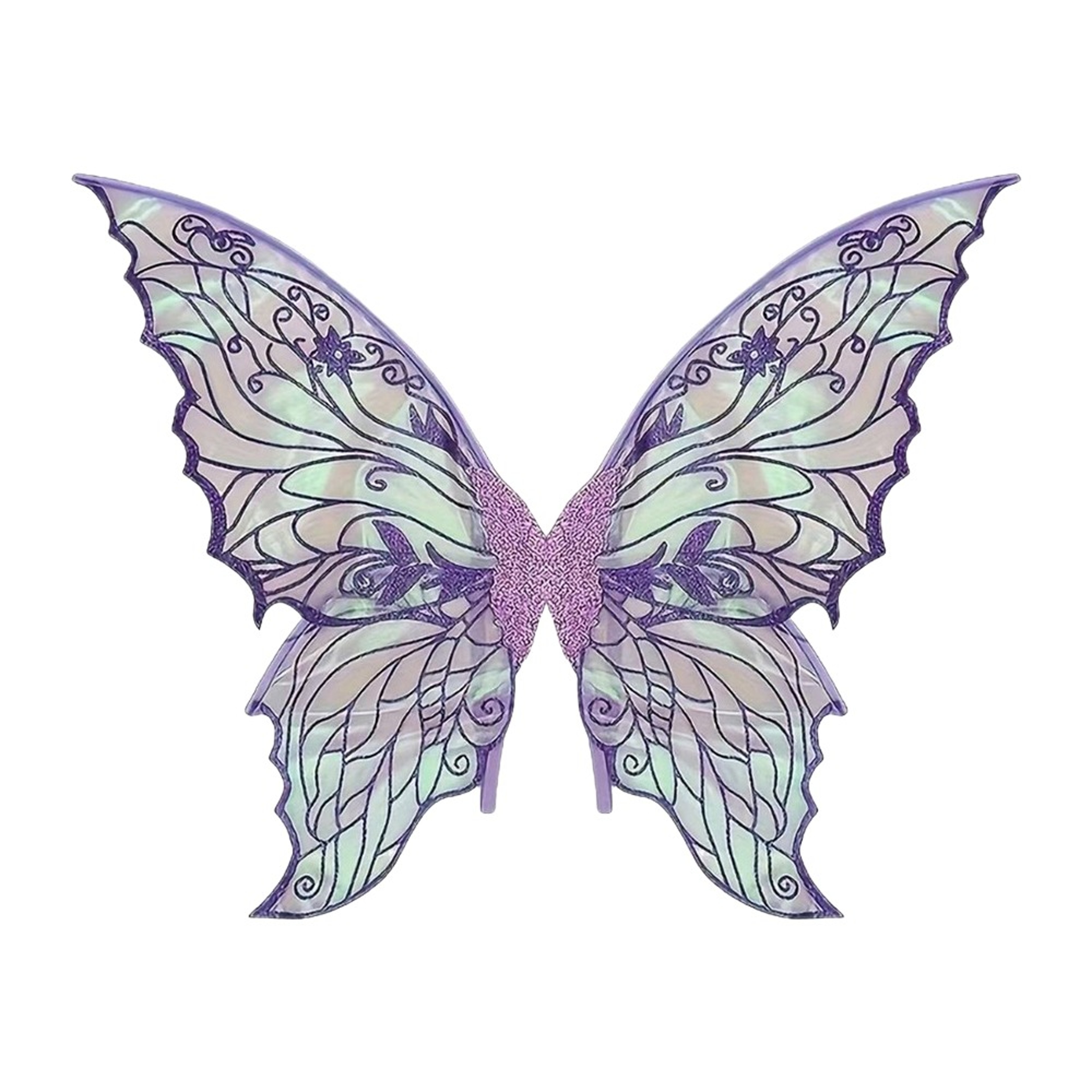 Sparkling Princess Angel Wing Fairy Wings  Organza DressUp Costume Party Prop For DIY Decorations 5