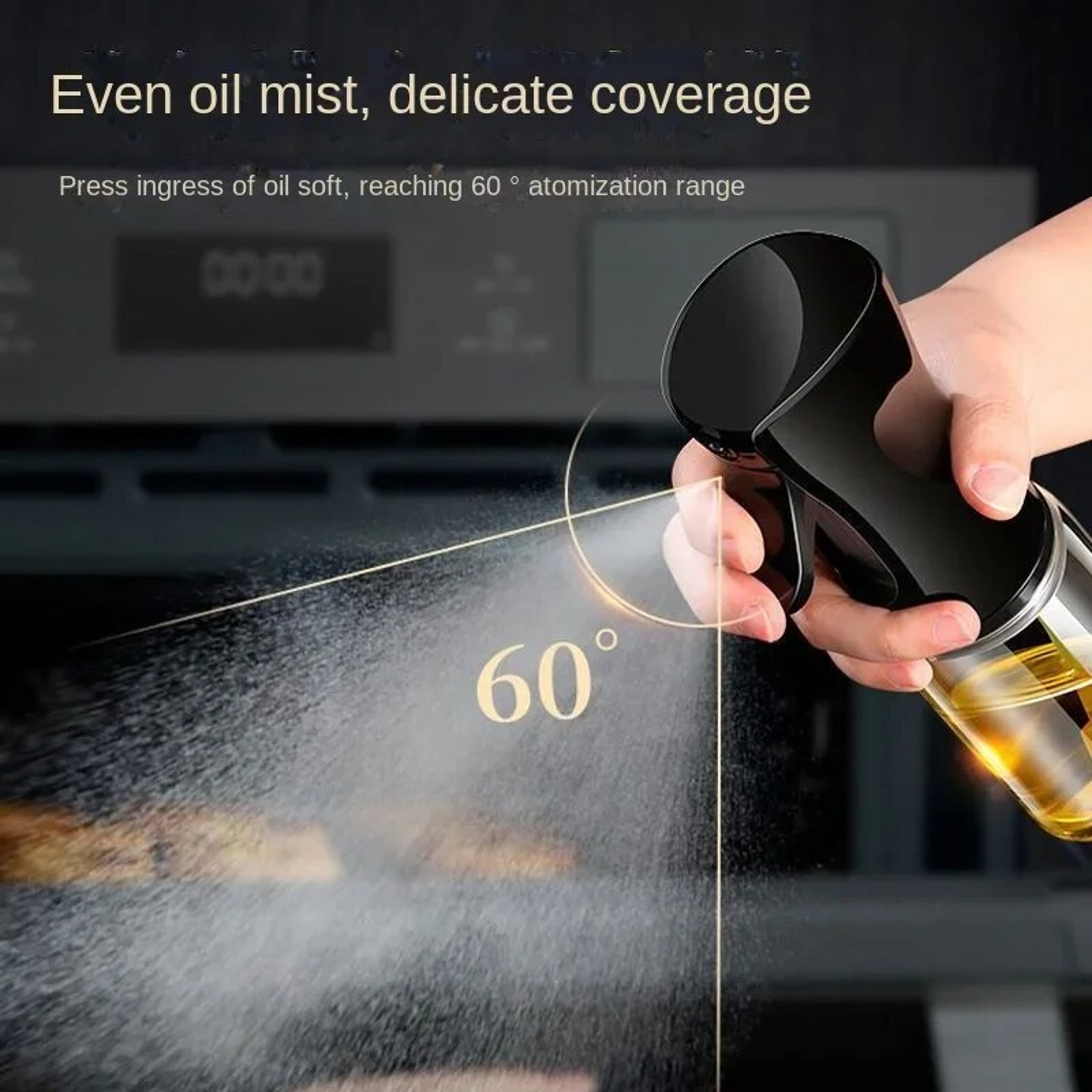 Oil Spray Bottle For Kitchen  Edible Olive Oil Mist  NonAerosol Atomized Spray For Air Fryer 1
