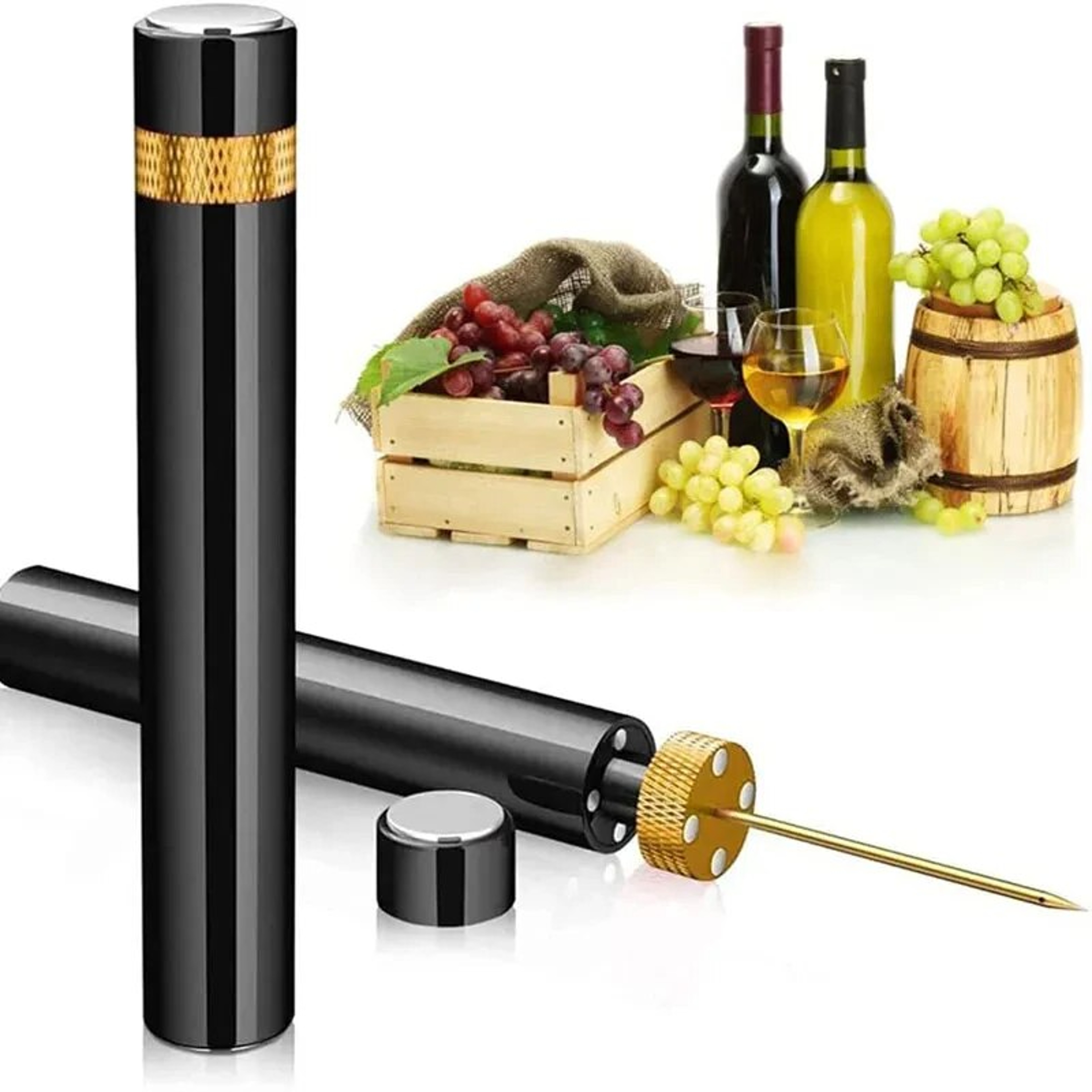 Portable Wine Opener With Air Pressure Pump  Easy Wine Cork Removal Tool For Home Restaurant  Parti 0