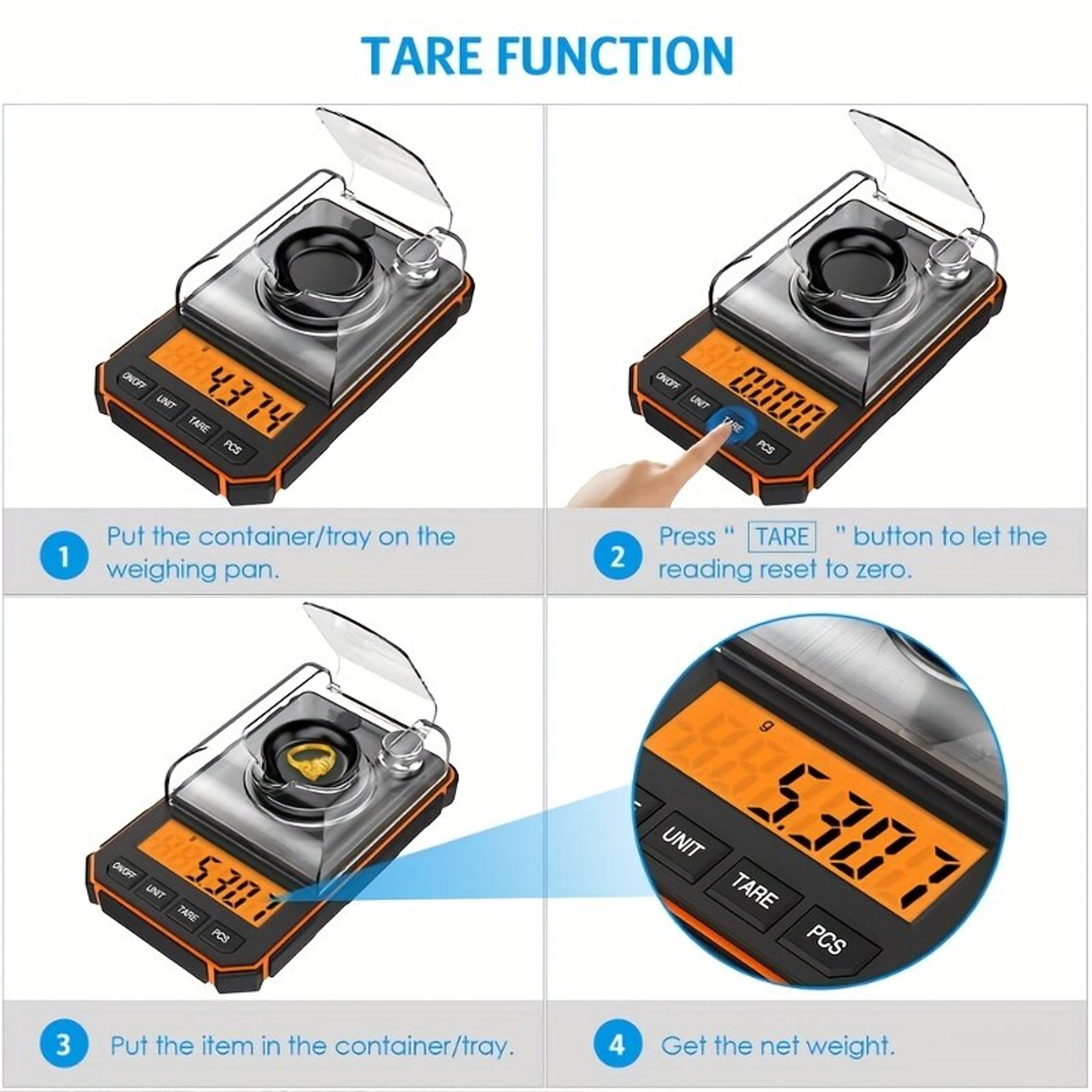 Precision Mini Pocket Digital Scale  Jewelry Scale High Accuracy Electronic Display 3