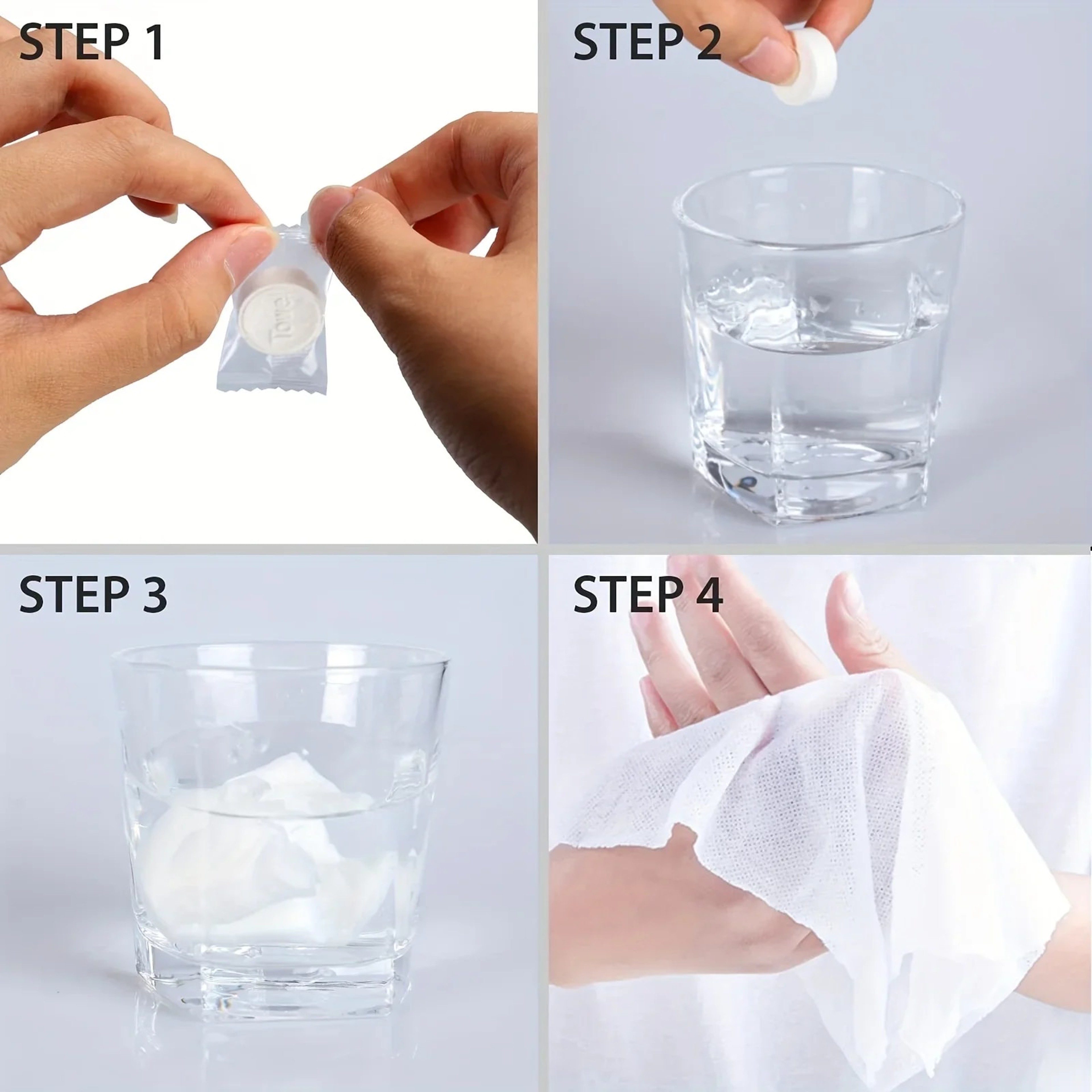 Portable Compressed Towels For Face Cleaning  Makeup Removal  Soft NonWoven Wipes 4