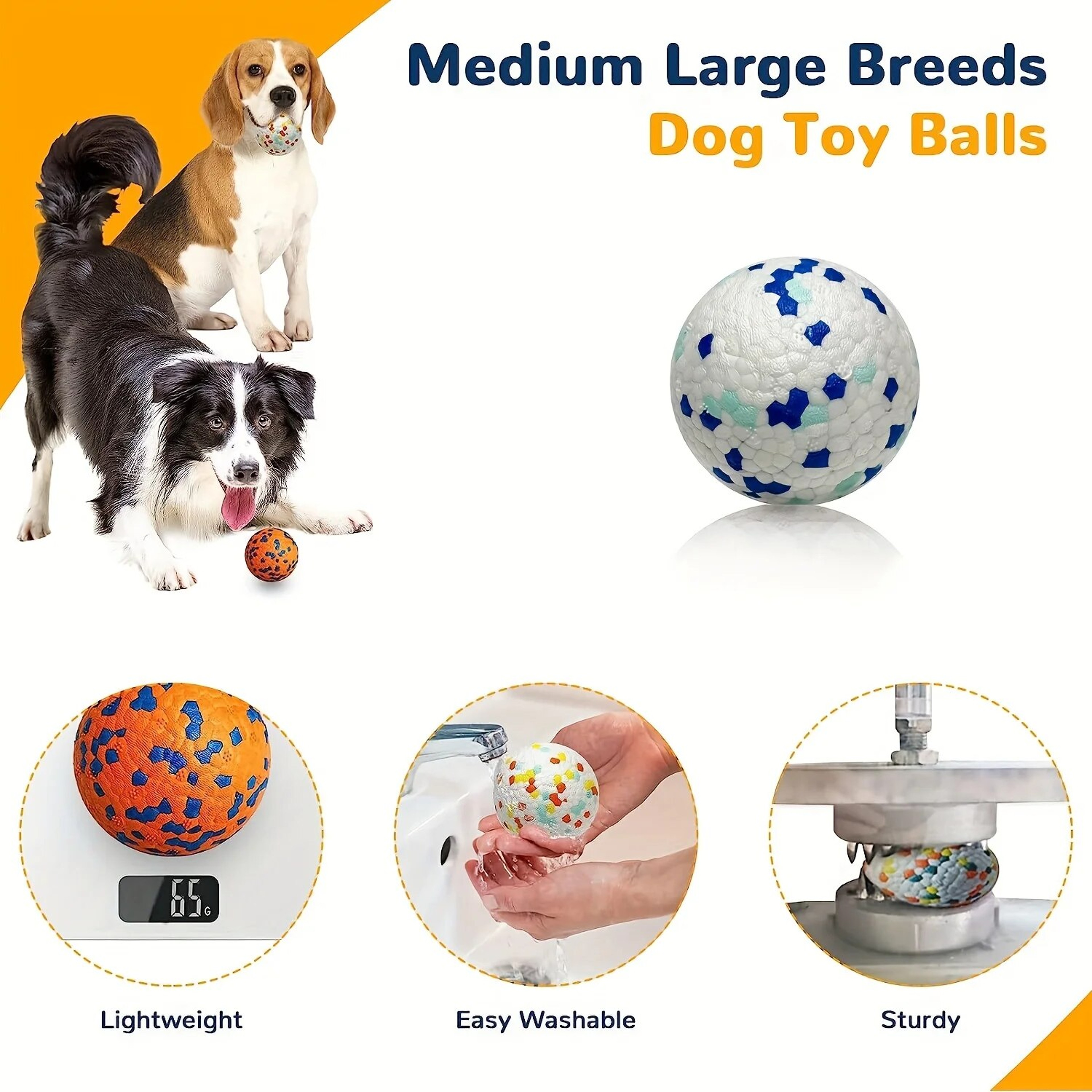 Durable Interactive Dog Toy  Teeth Grinding  Chew Ball For Dogs Pet Toy Accessory 1