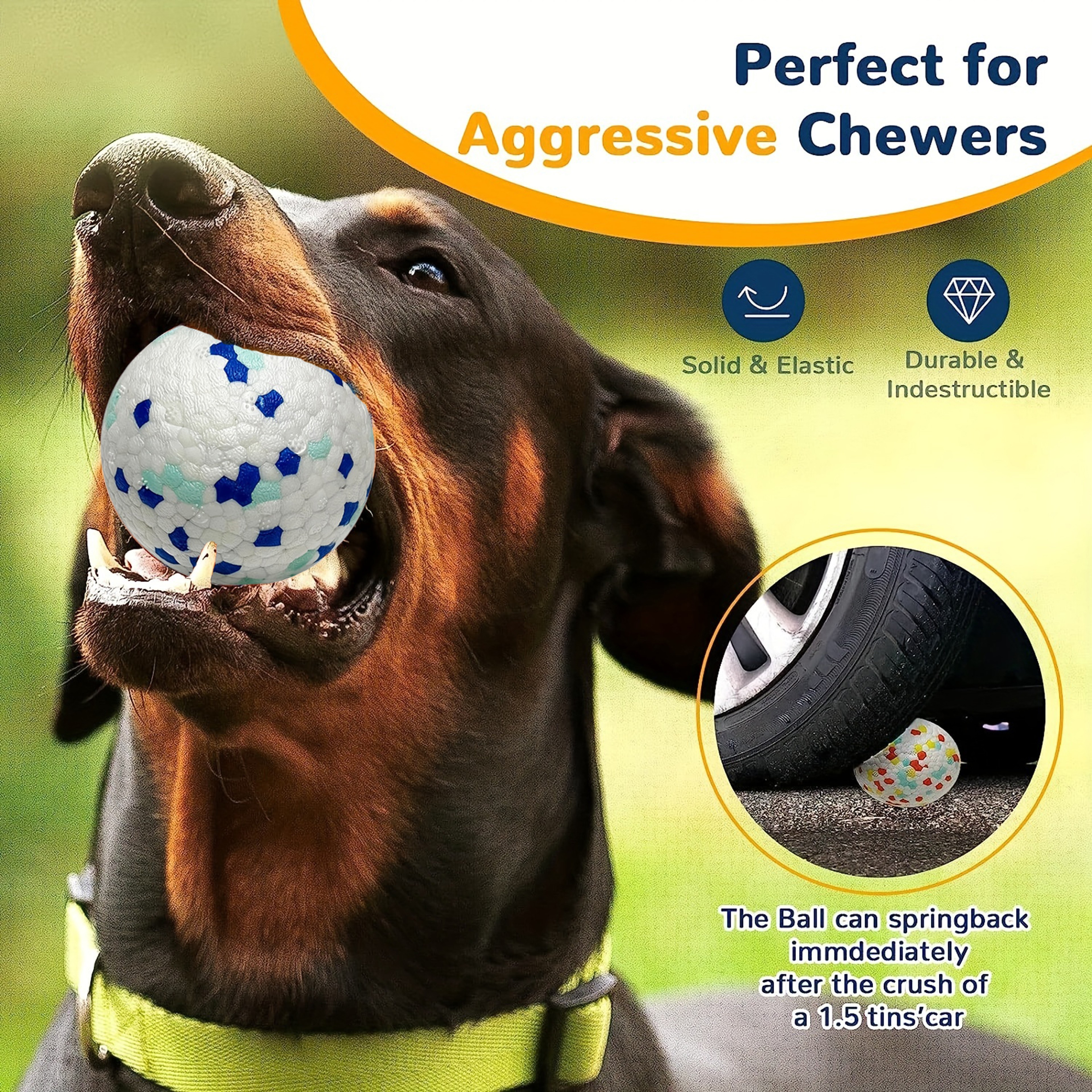 Durable Interactive Dog Toy  Teeth Grinding  Chew Ball For Dogs Pet Toy Accessory 3