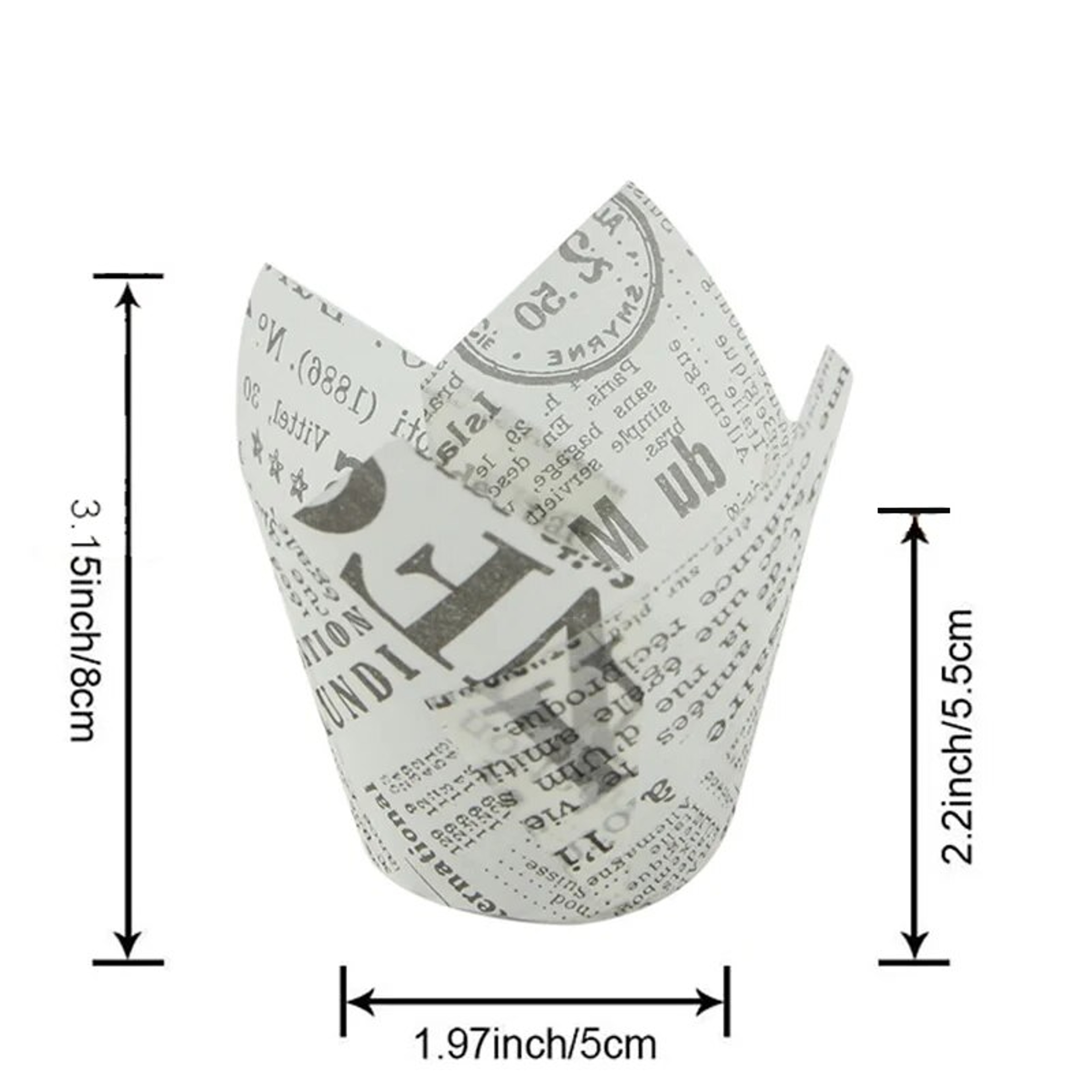 Tulip Baking Paper Cups  OilProof HighTemp Resistant Disposable Cup For Muffins  Cupcakes 4