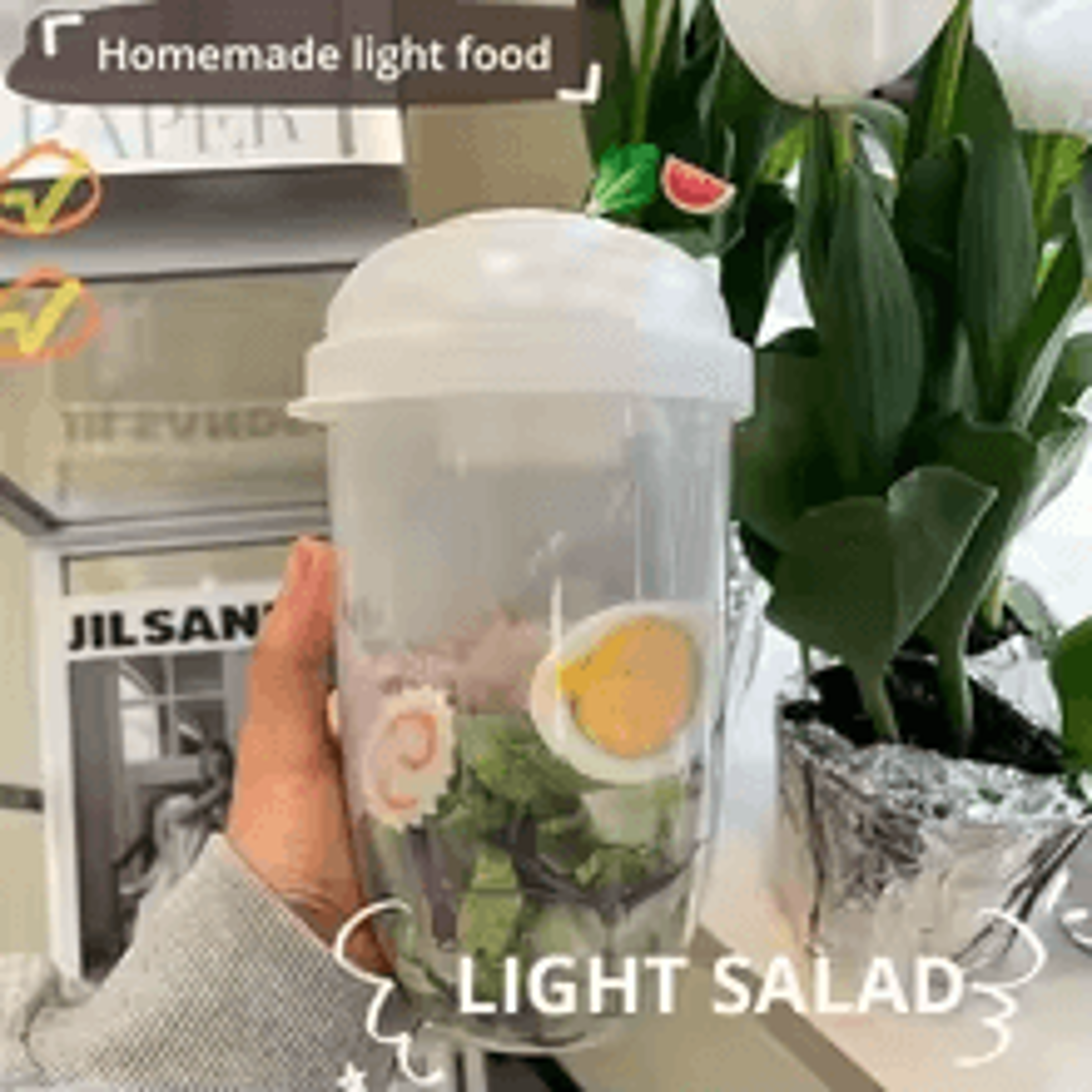 Portable Bottle Salad Container With Fork  EcoFriendly Bento Salad Bowl For Lunch On The Go 4