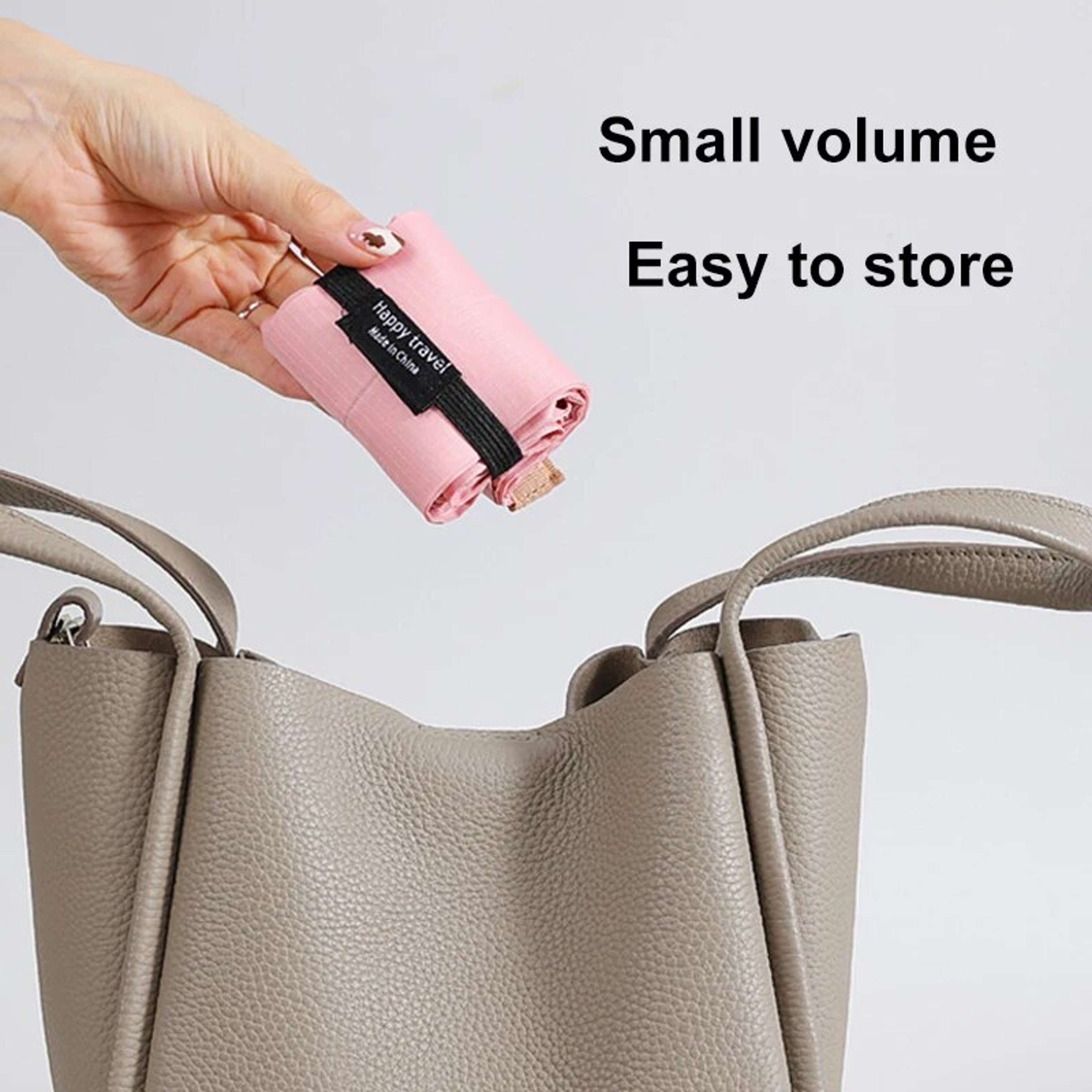 EcoFriendly Folding Shopping Bag  Large Capacity Ultra Lightweight With Handy Hanging Buckle 2
