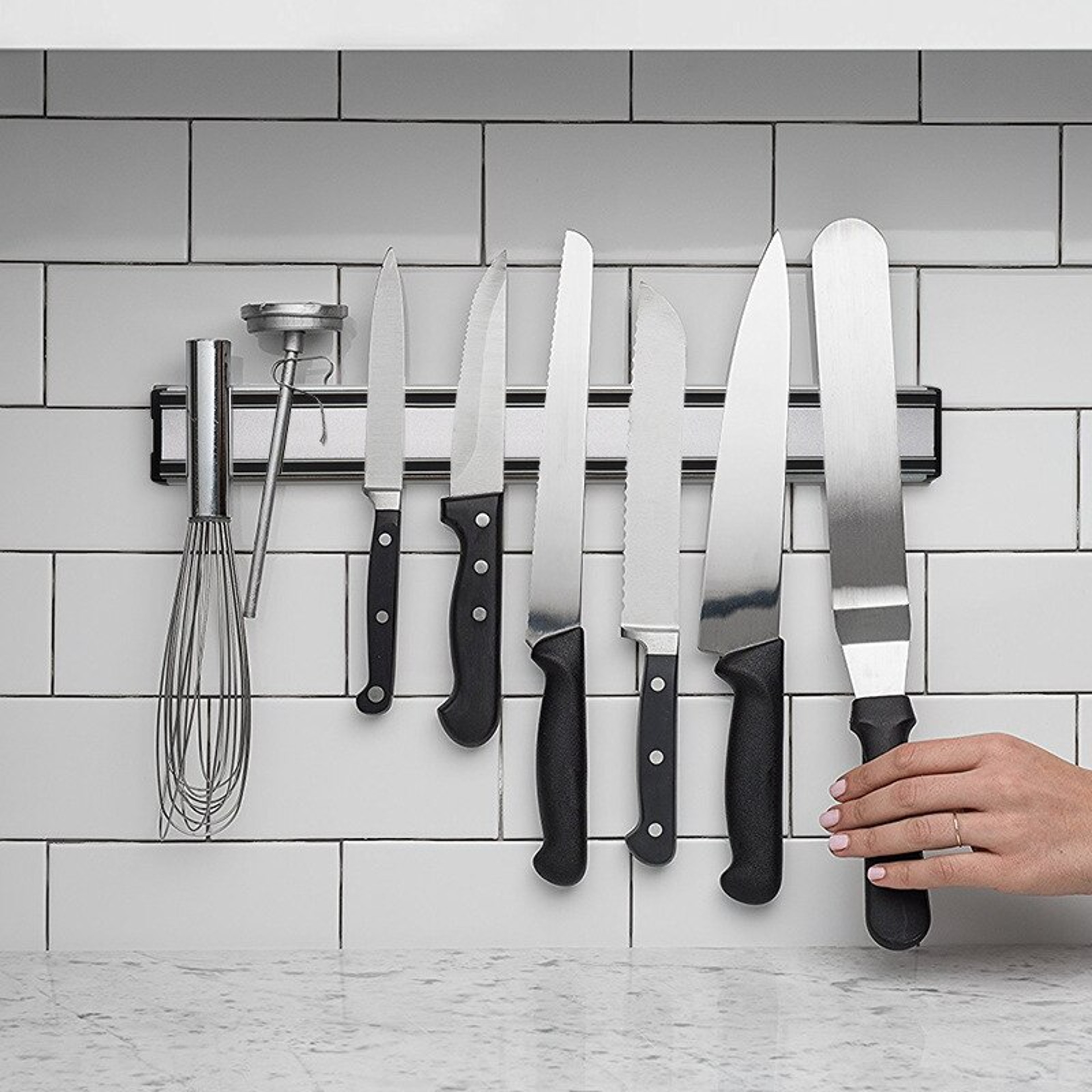 Magnetic Knife Strip For Kitchen  Durable Steel Knife Holder Rack 0