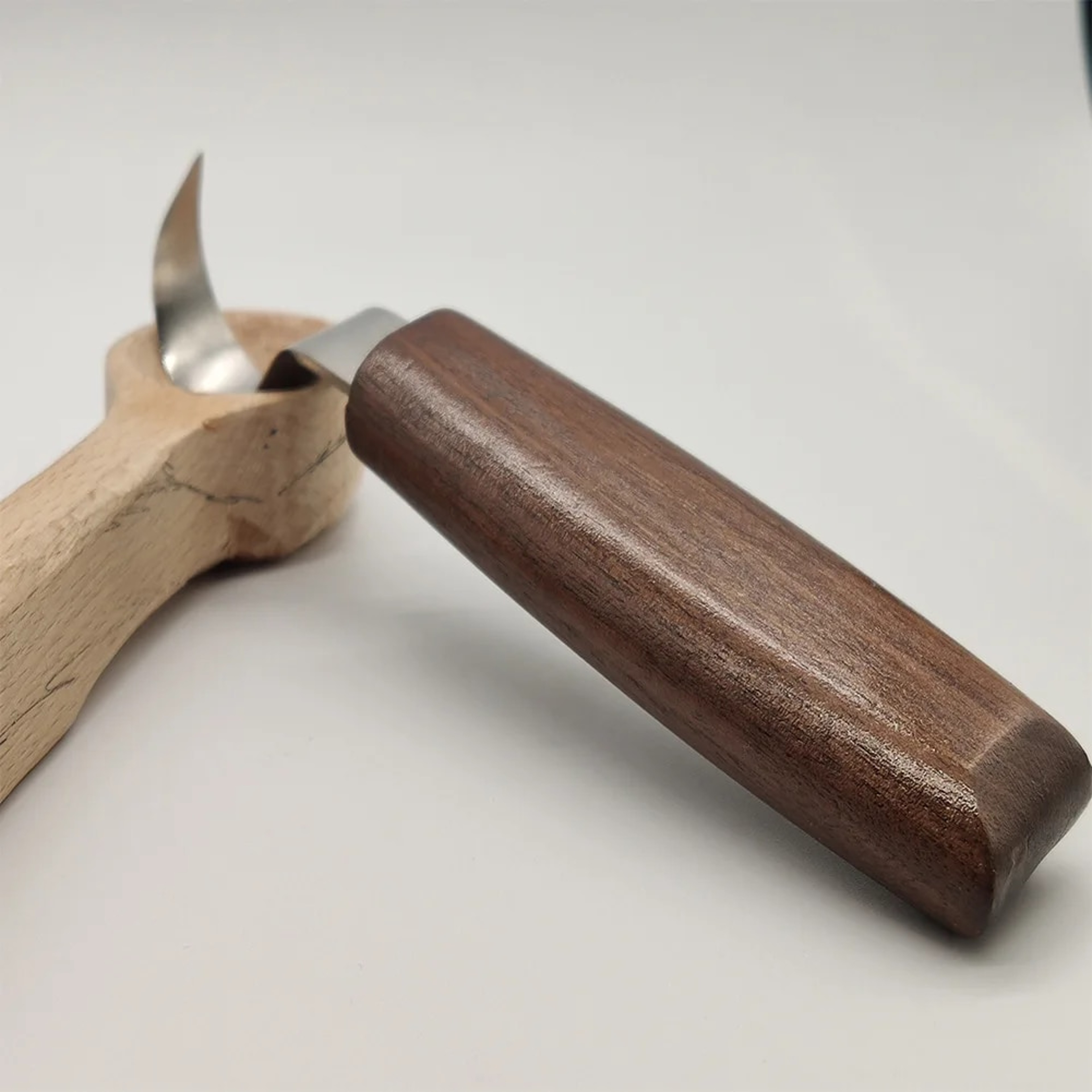 Woodworking Carving Knife Set For DIY Projects  Durable Curved Wood Scraper With Black Walnut Handl 0