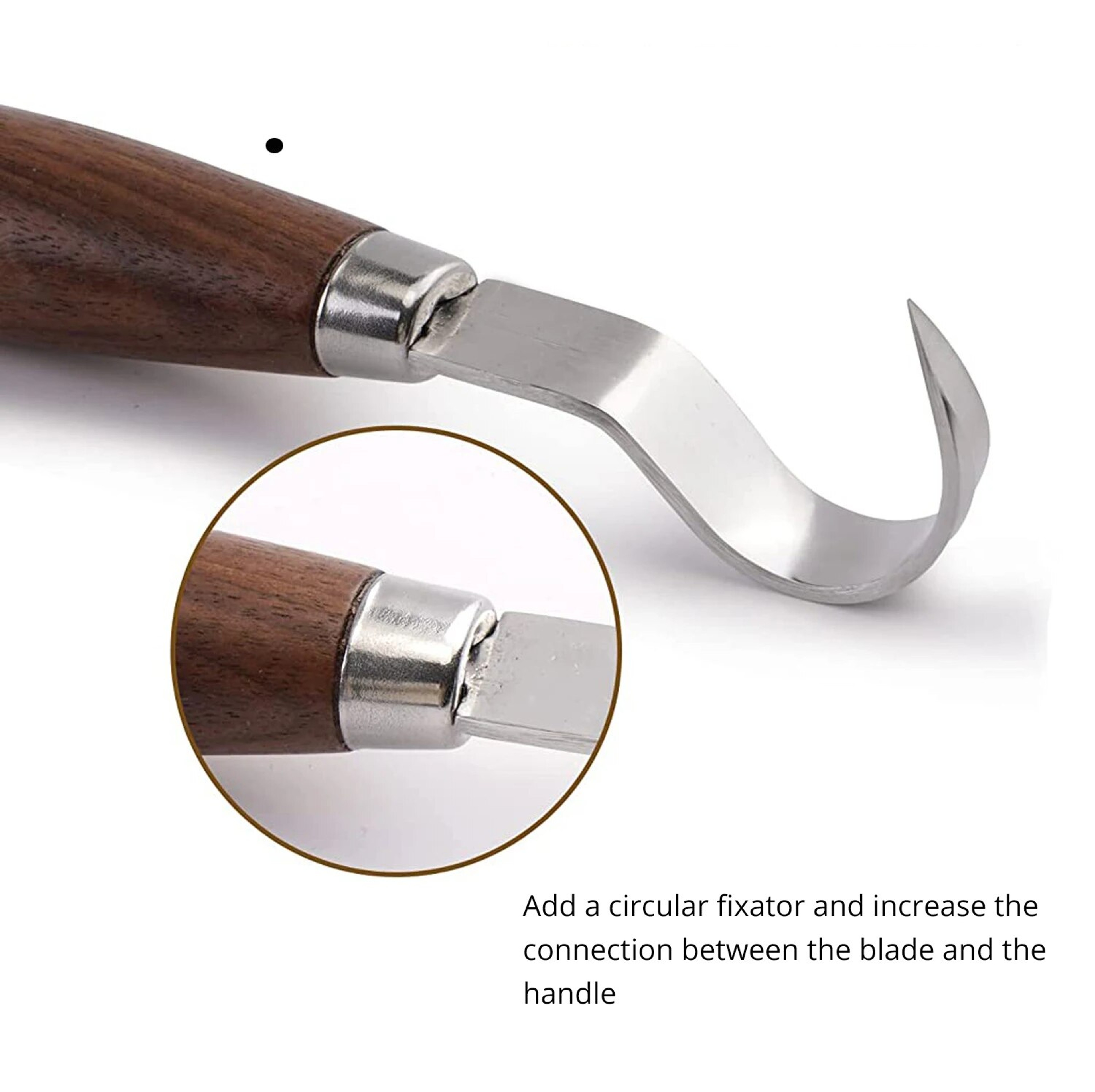 Woodworking Carving Knife Set For DIY Projects  Durable Curved Wood Scraper With Black Walnut Handl 2