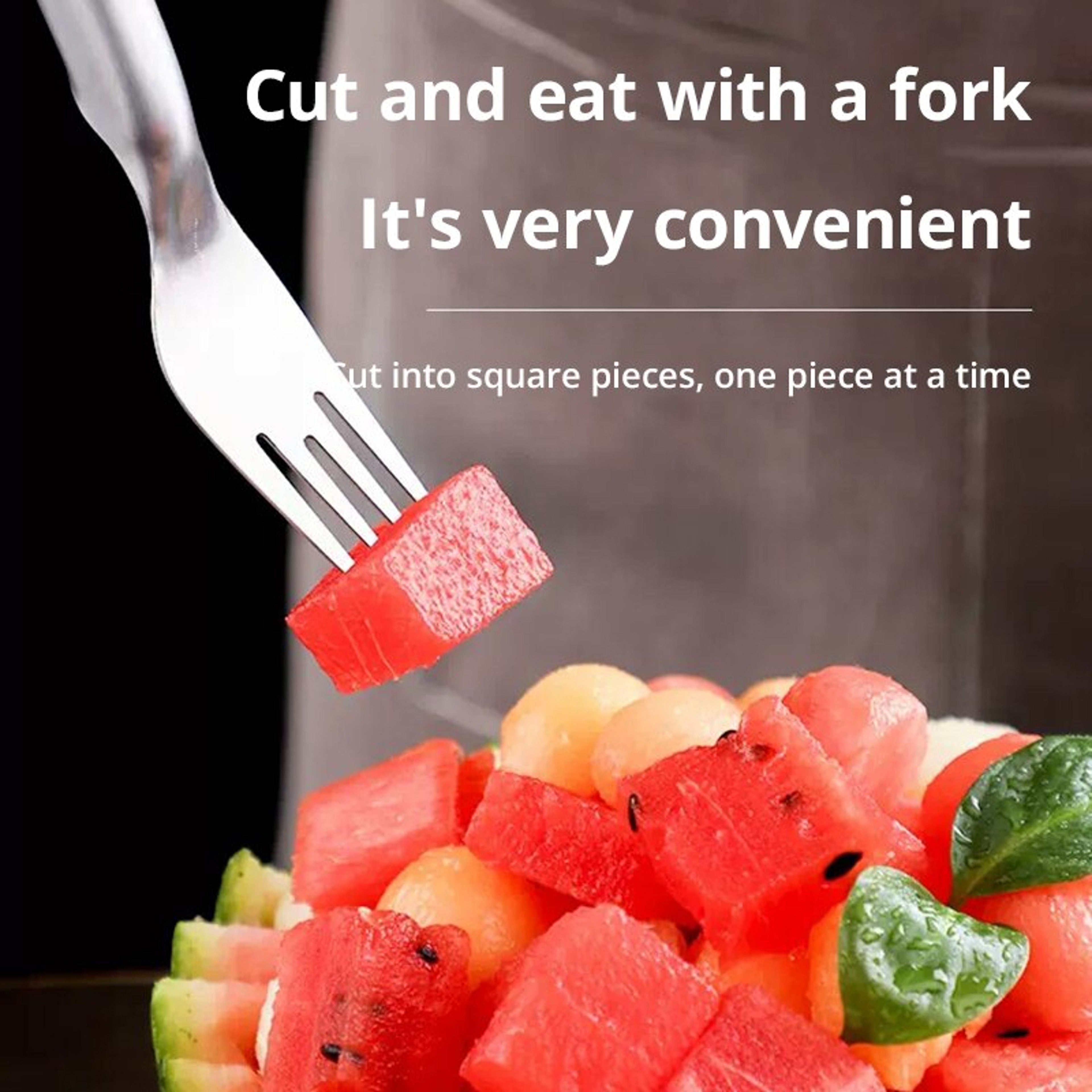 Multipurpose Watermelon Fork Slicer  Stainless Steel Cutter  Fruit Fork For Effortless Cutting 2