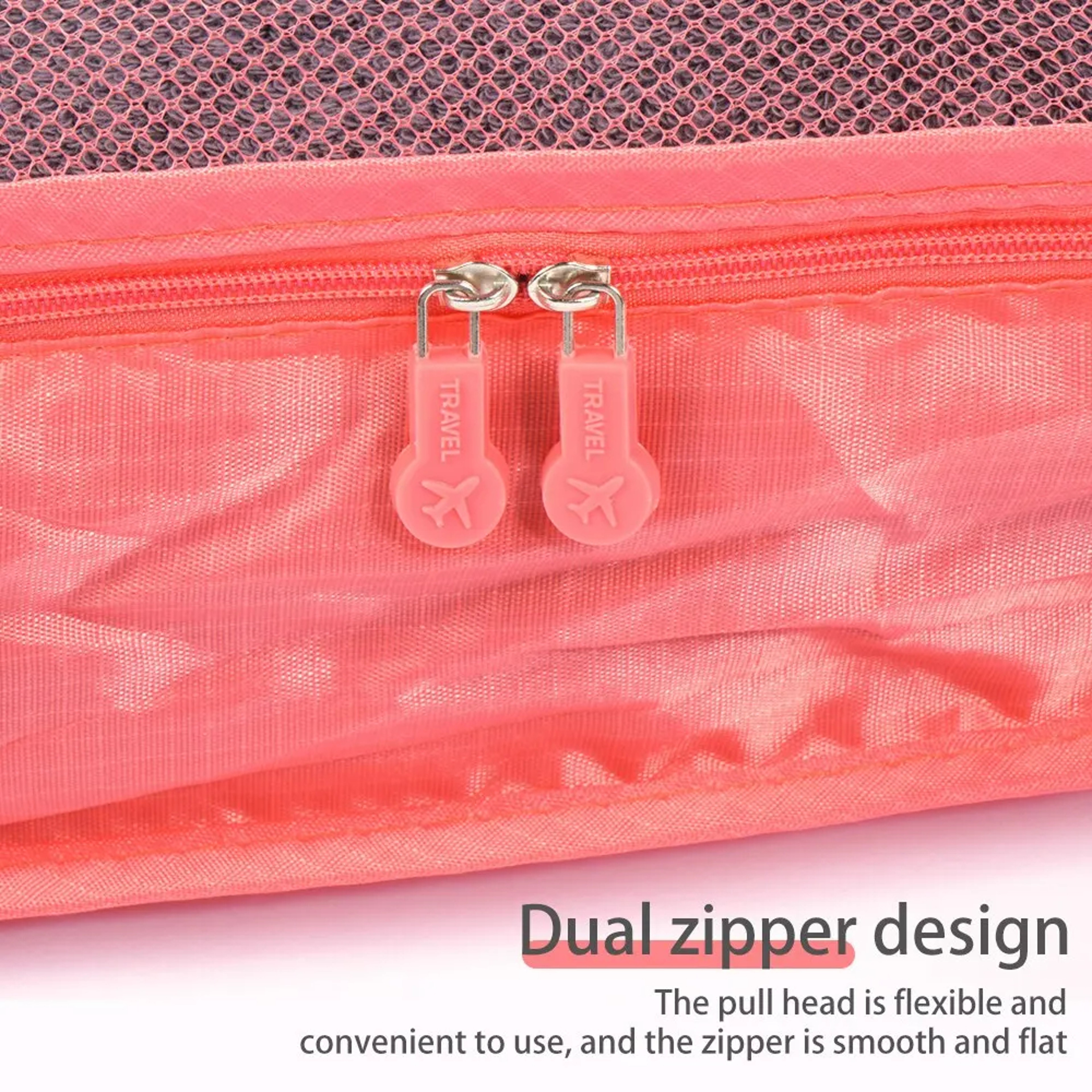 Waterproof Luggage Travel Bags Set  Red Organizer For Clothing Shoes Underwear Storage 2