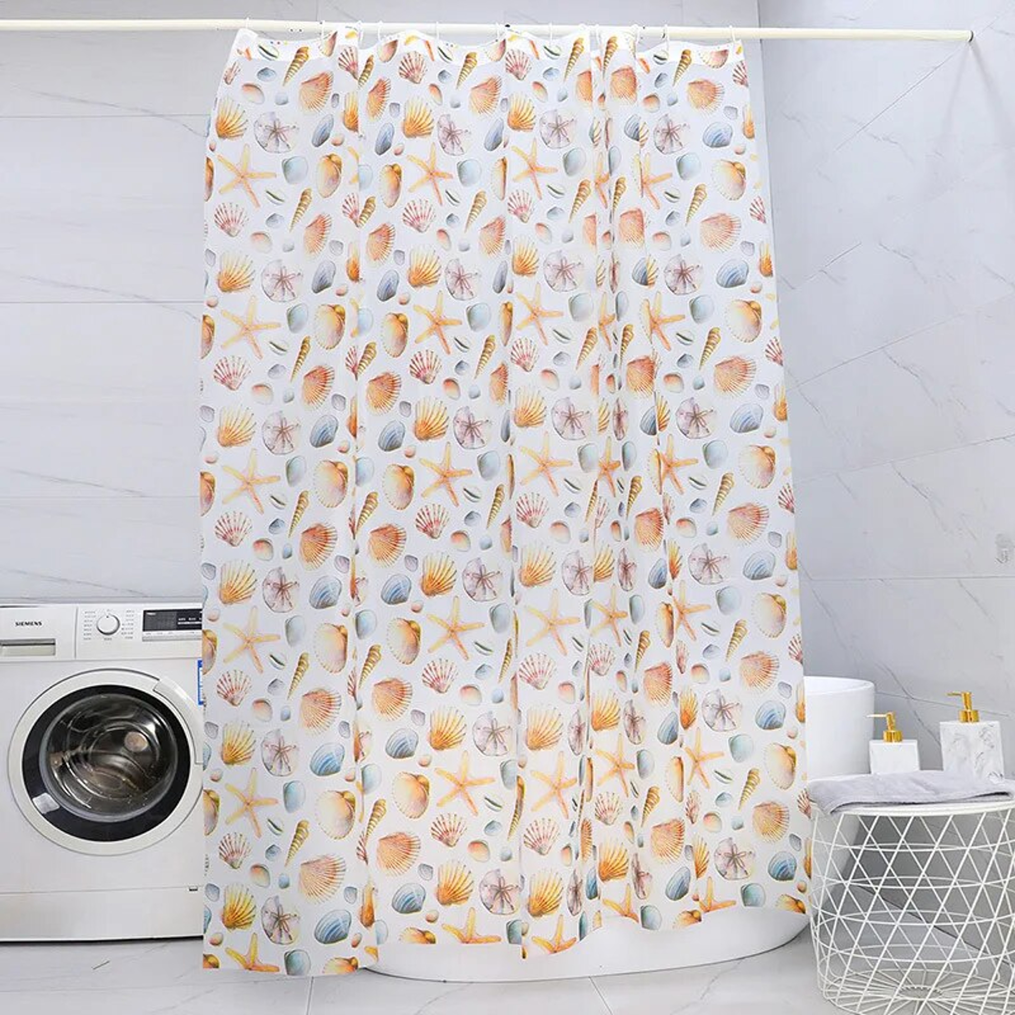 Patterned PEVA Waterproof Shower Curtain  Bathroom Partition Curtain For Stylish Bathroom Decoratio 1